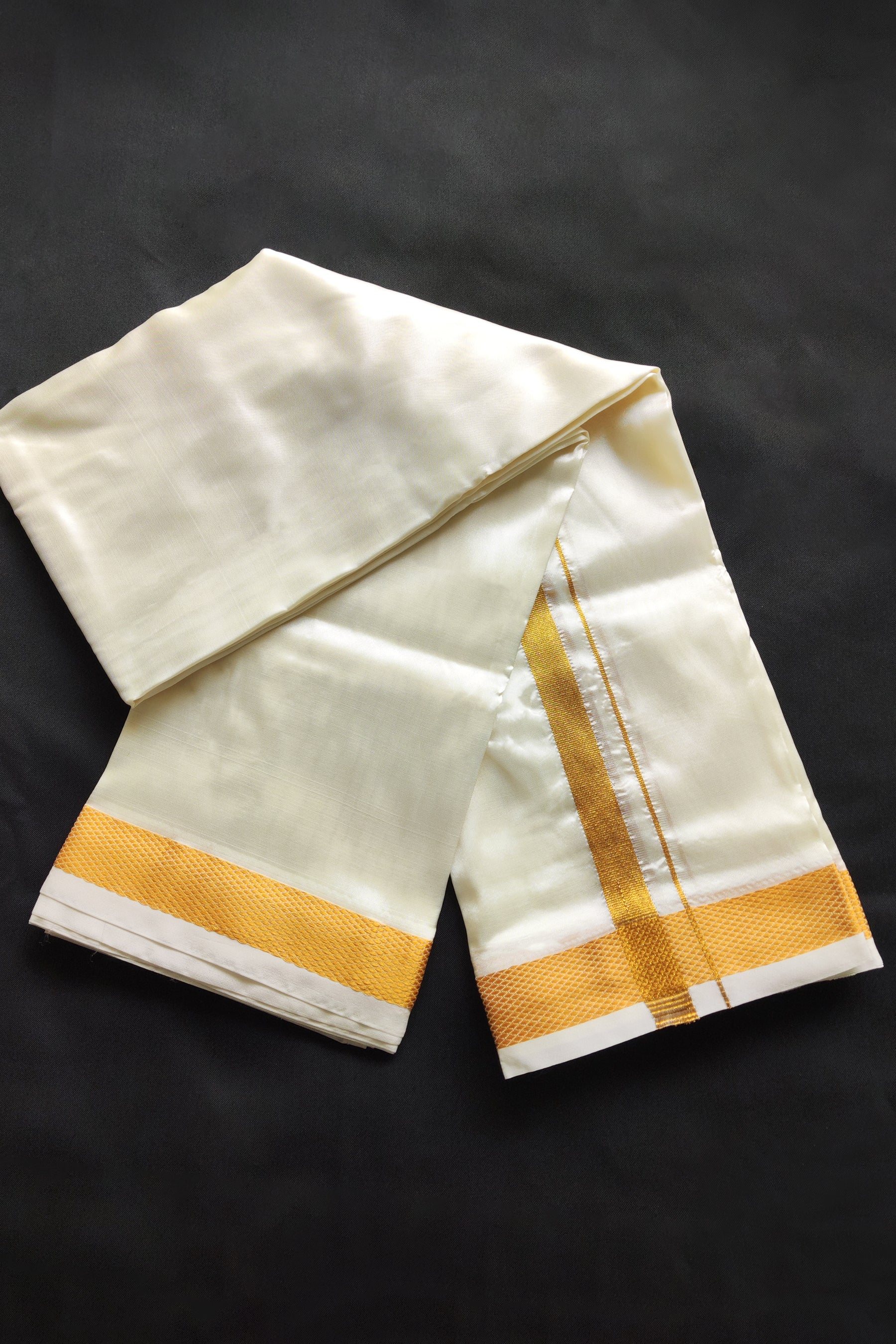 JCSFashions Men's Traditional Cream Veshti- Blend of Comfort & Elegance Men JCS Fashions