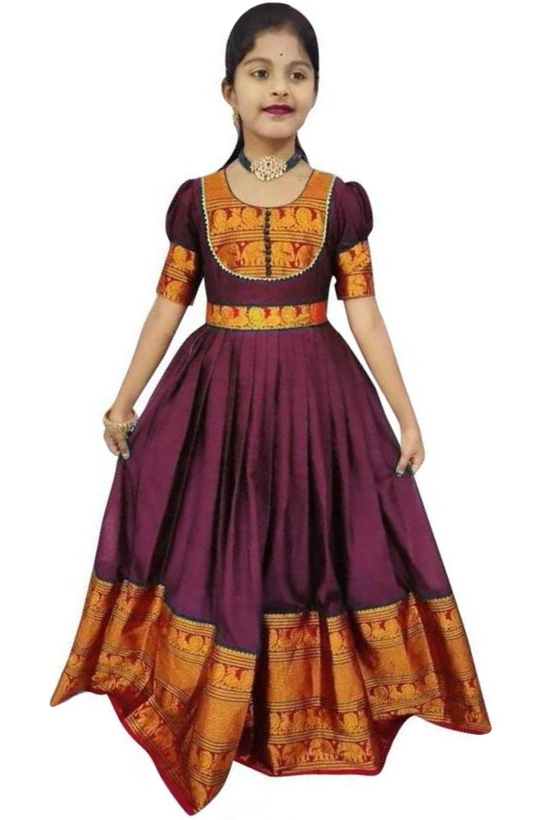 Silk Cotton Evening Gown for Girls: Elegance Meets Comfort at JCSFashions GIRLS JCS Fashions