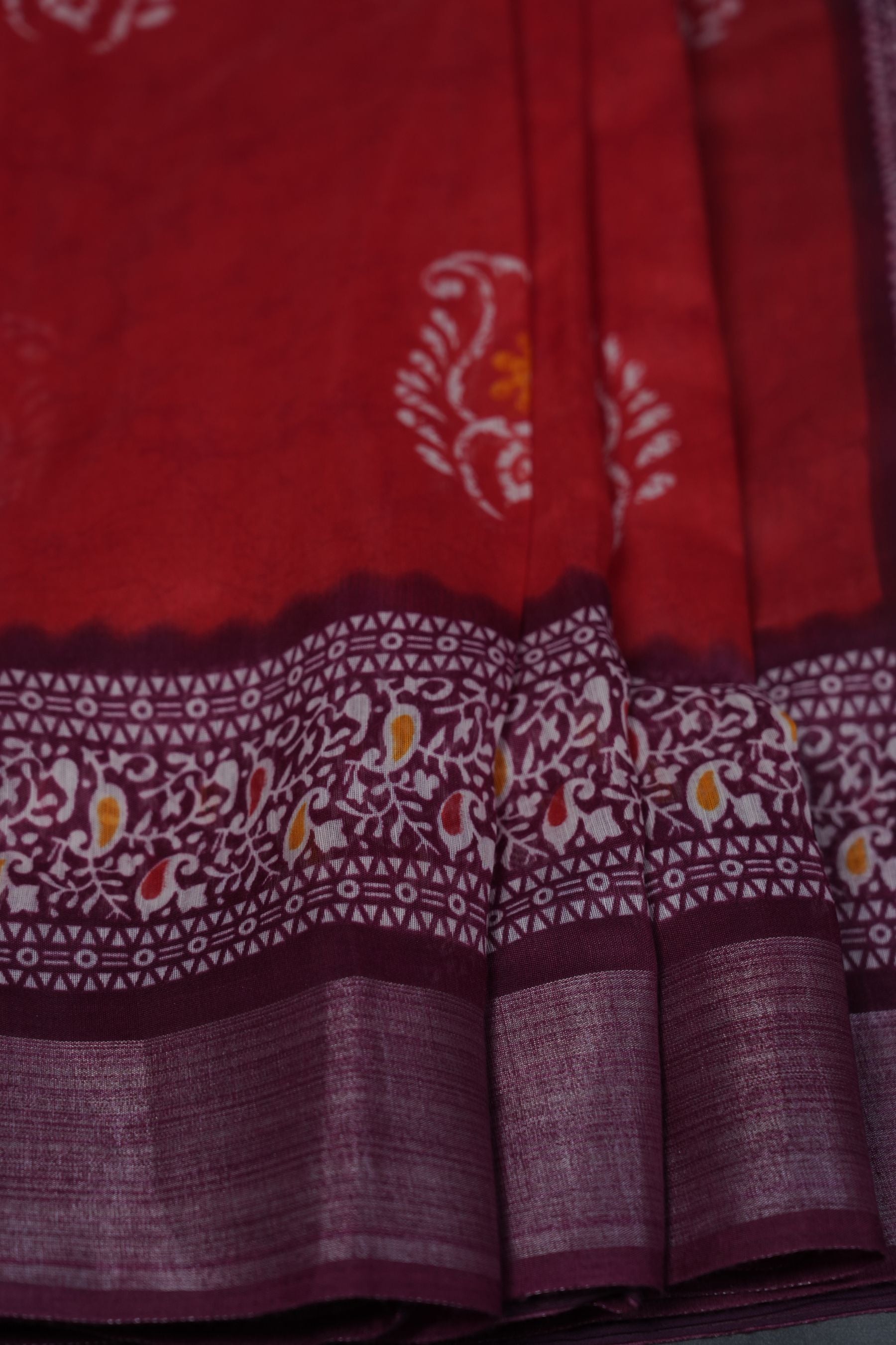 Elevate Elegance: Soft Jute Sarees with Allover Bhandini Print