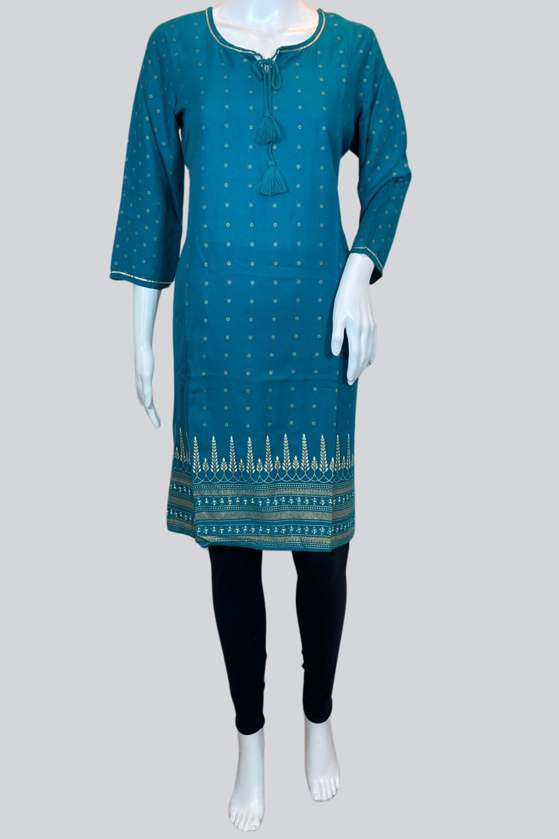 Branded Cotton Kurti with Foil Print Design by JCS Fashions KURTI JCS Fashions