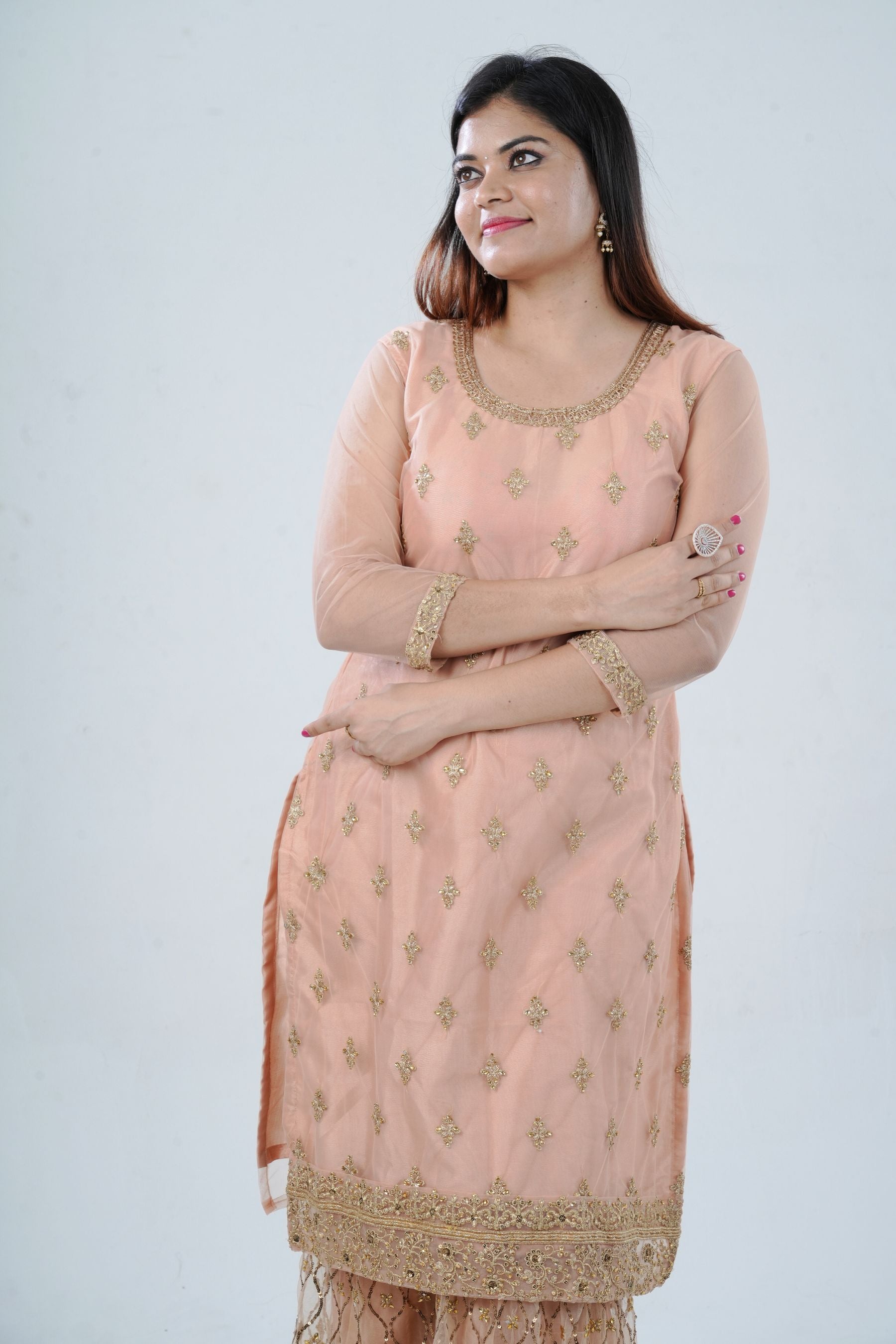 Ethnic Elegance: Soft Net Sharara - Perfect for Special Occasions KURTI JCS Fashions