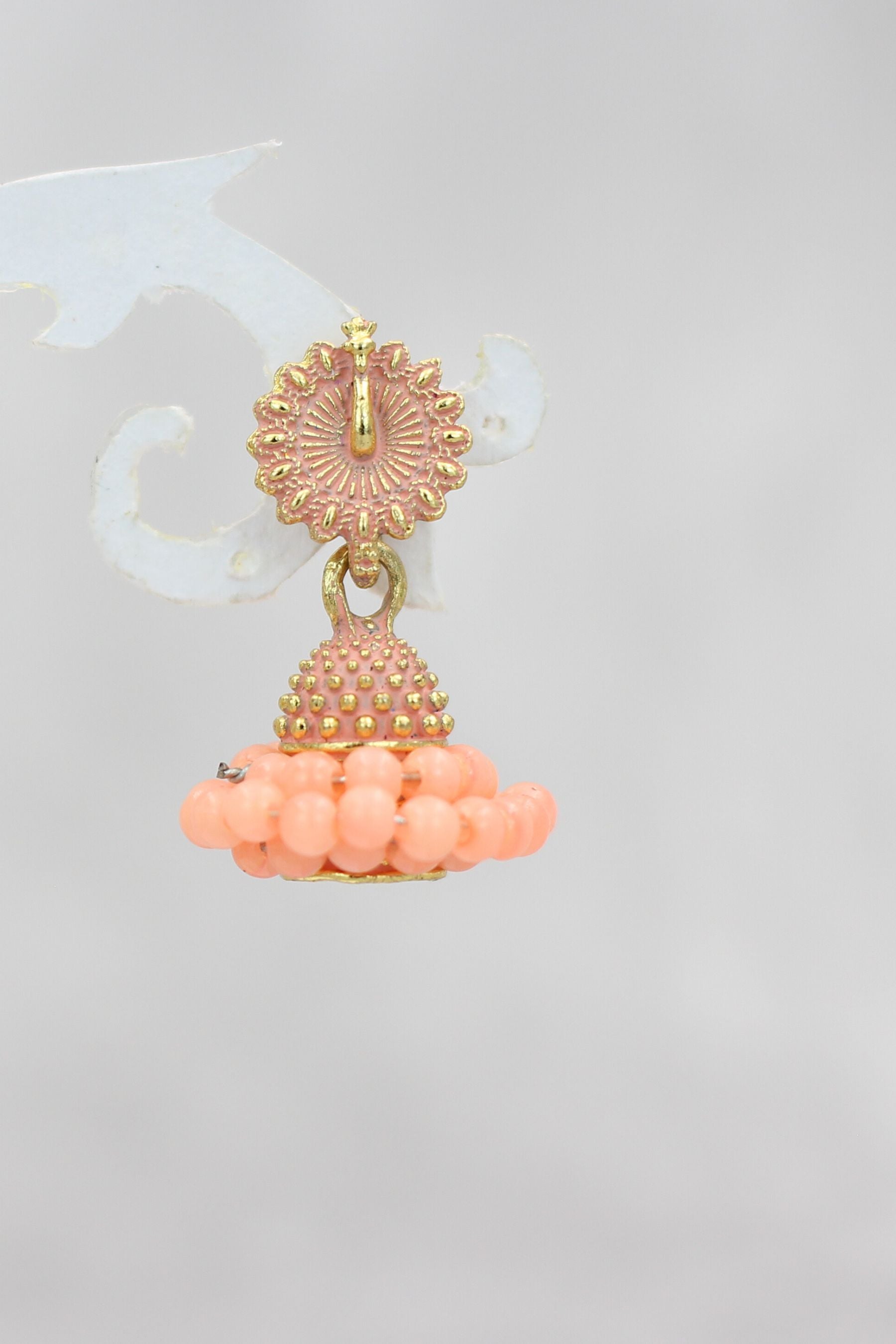 Regal Gold-Plated Oxidized Jhumka Earrings with Pearls - Ethnic Glamour Jewelry JCS Fashions