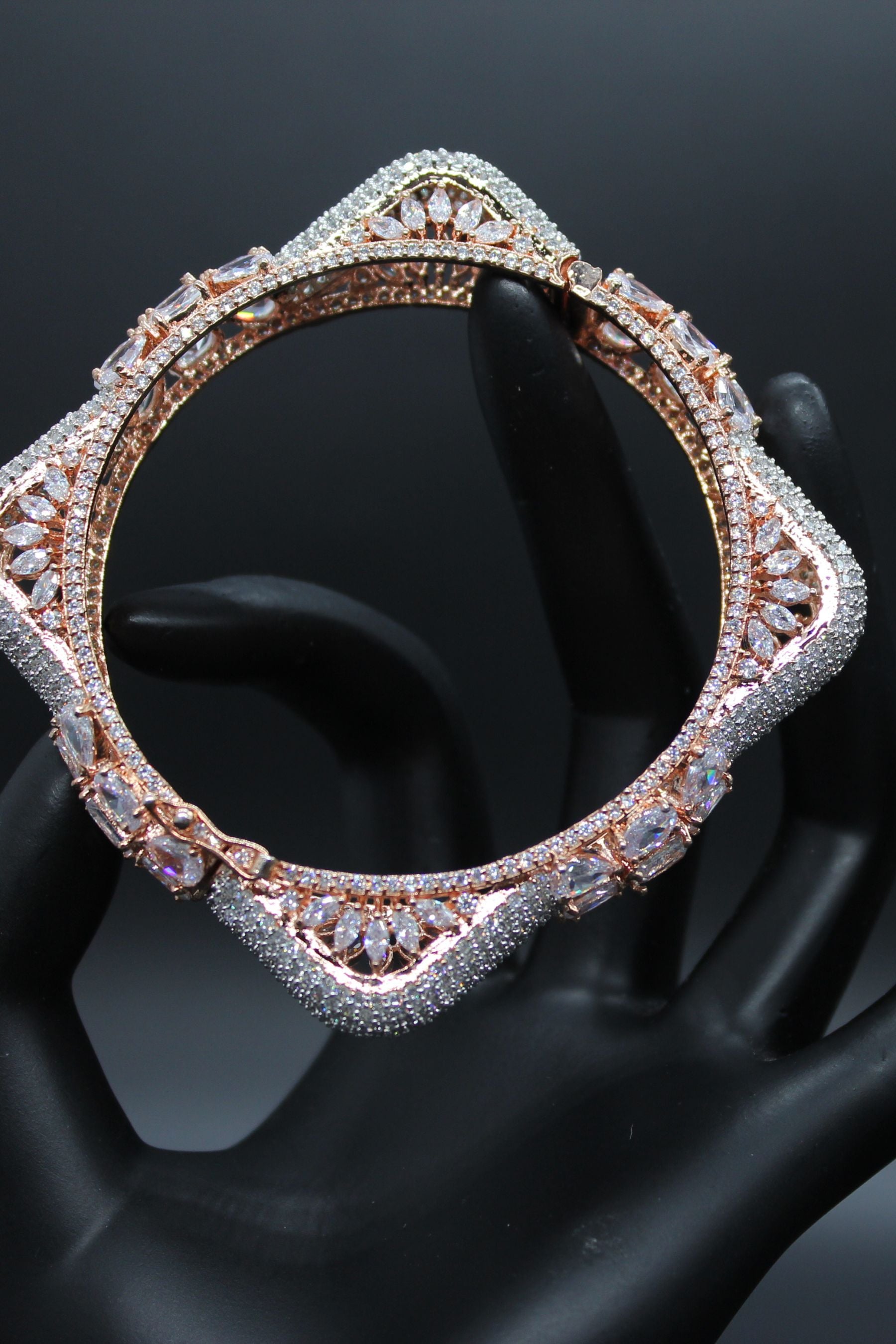 Radiant Rose Gold Kada: Elevate Your Style with JCSFashions Glamour Jewelry JCS Fashions