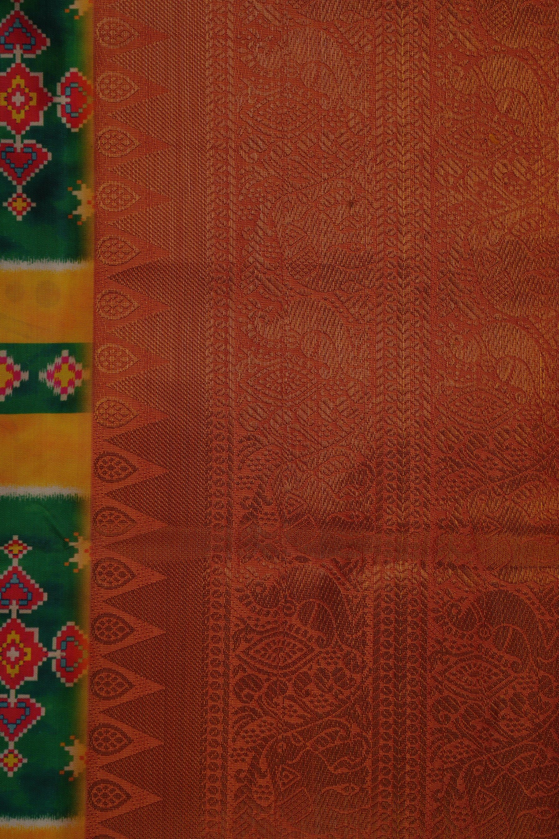 Pichwai Print Designer Saree with Kanchi Border & Indian Artistry Saree JCS Fashions