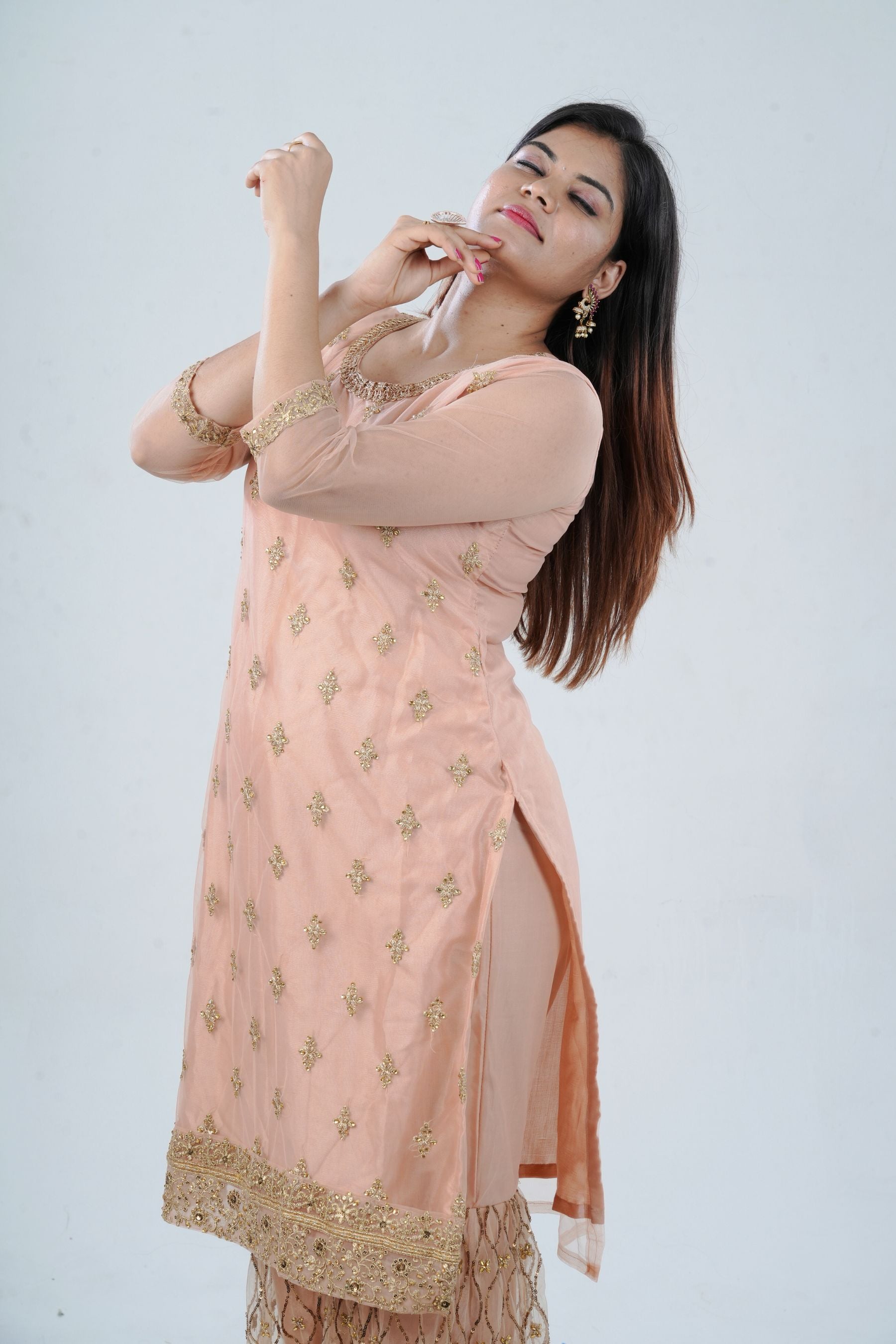 Ethnic Elegance: Soft Net Sharara - Perfect for Special Occasions KURTI JCS Fashions