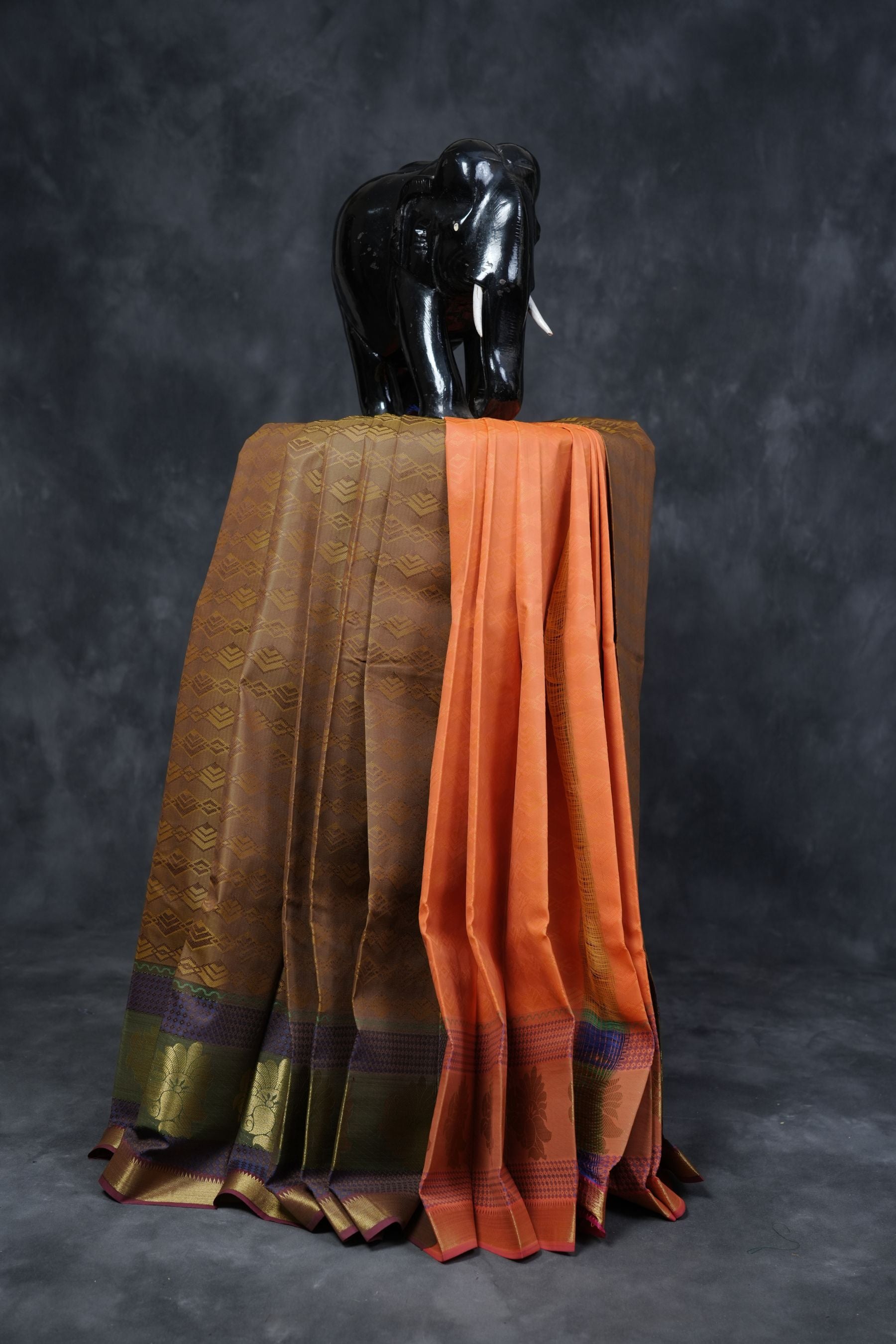 Luxurious Traditional Art Silk Saree with Matching Blouse by JCSFashion