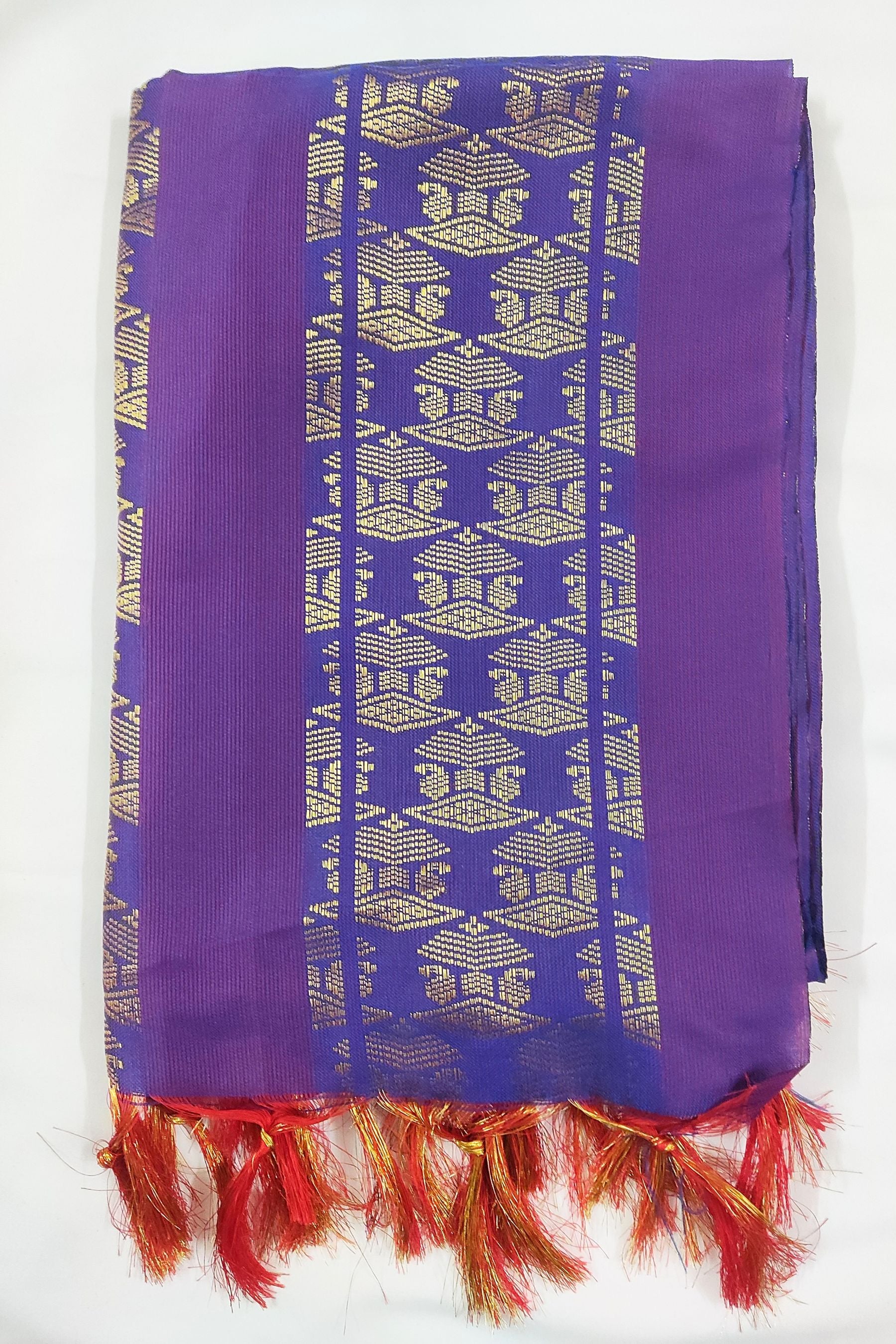 Elegant Ponnadai Shawl by JCSFashions - Blend of Tradition and Style Shawl JCS Fashions Violet 2 meters