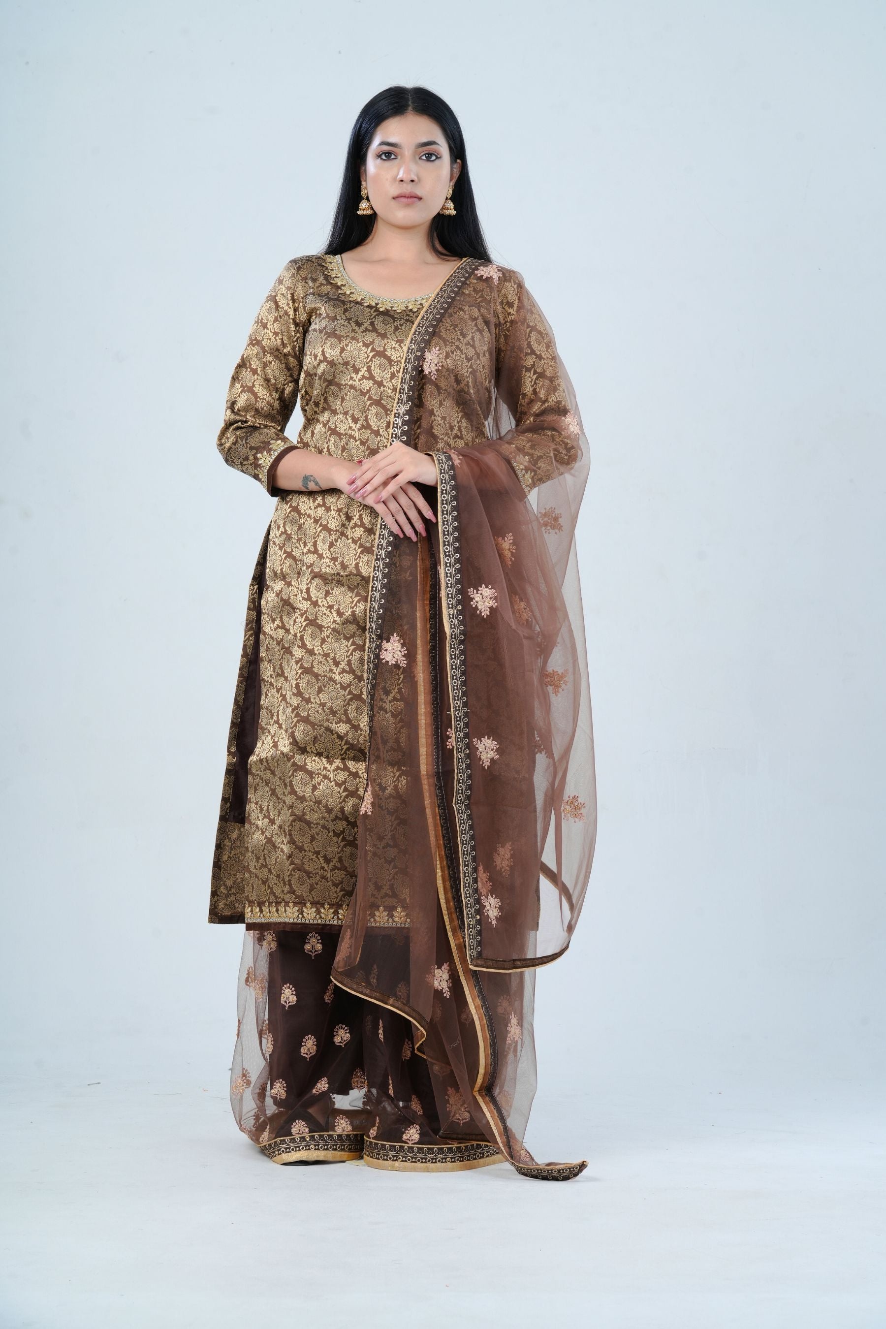 Regal Embroidered Palazzo Salwar Suite with Designer Dupatta KURTI JCS Fashions