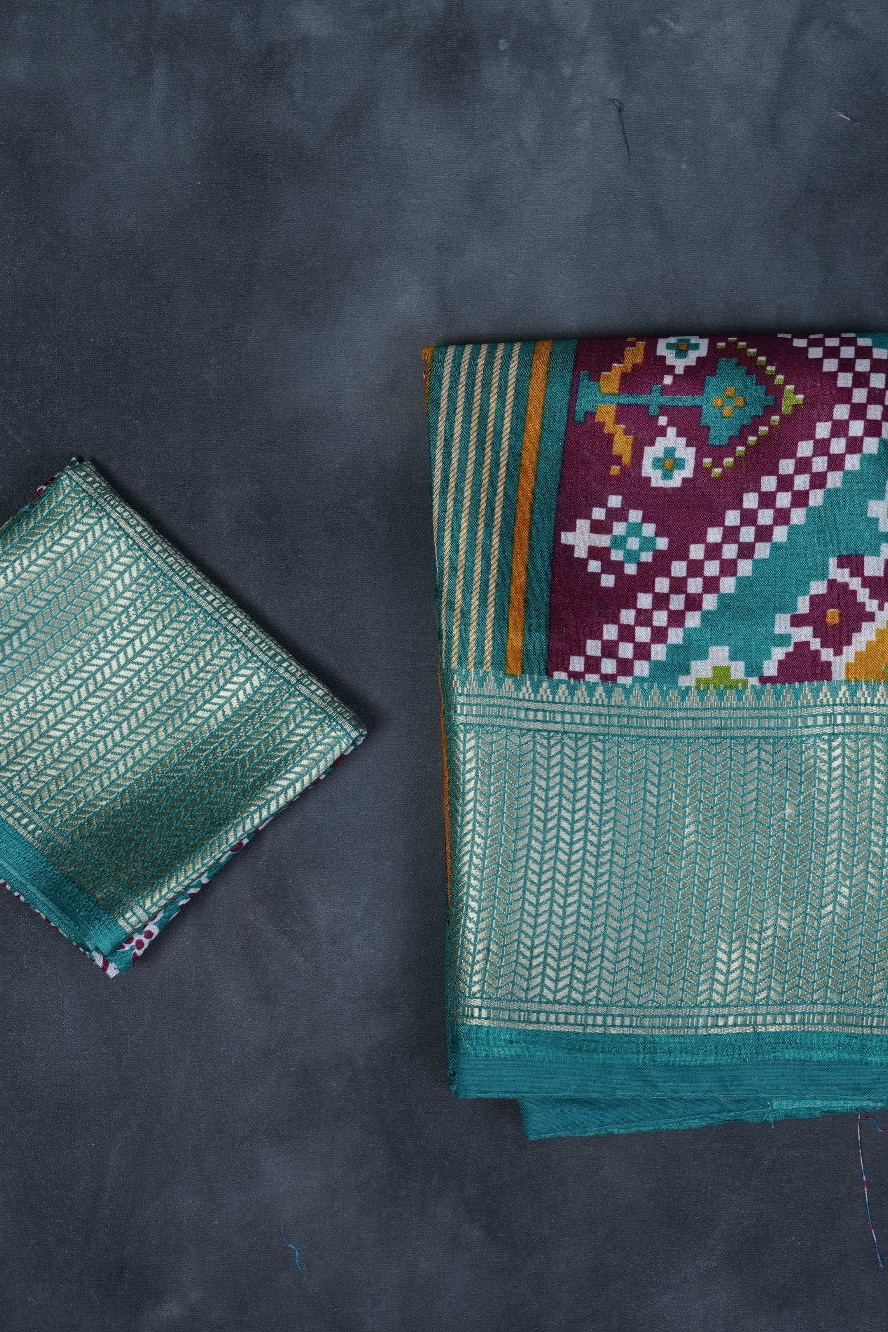 Traditional Elegance Kanchipuram Semi Silk Saree with Ikkat Design Saree JCS Fashions