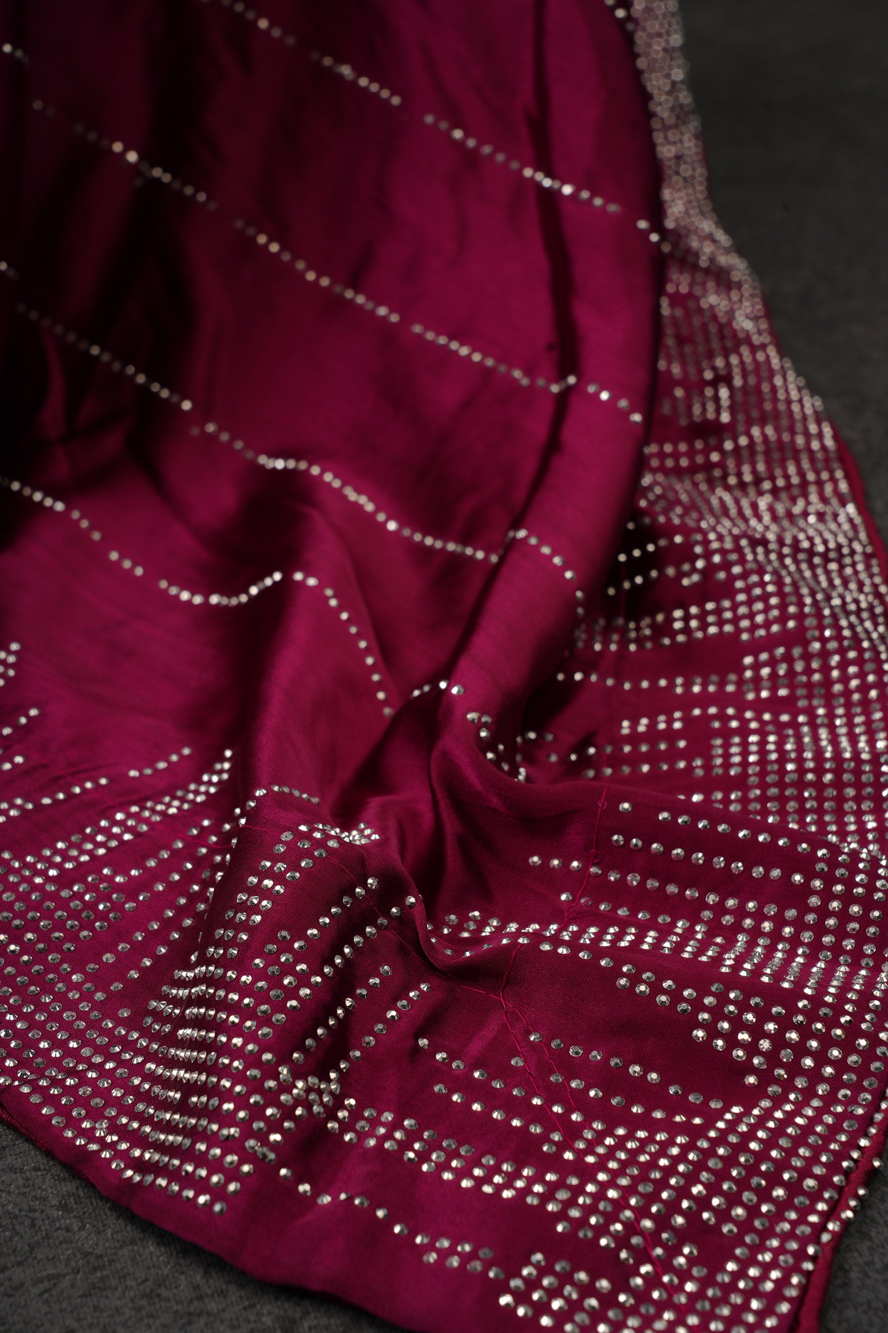 Luxurious Japan Satin Saree in Double-Shade Pink and Maroon Saree JCS Fashions