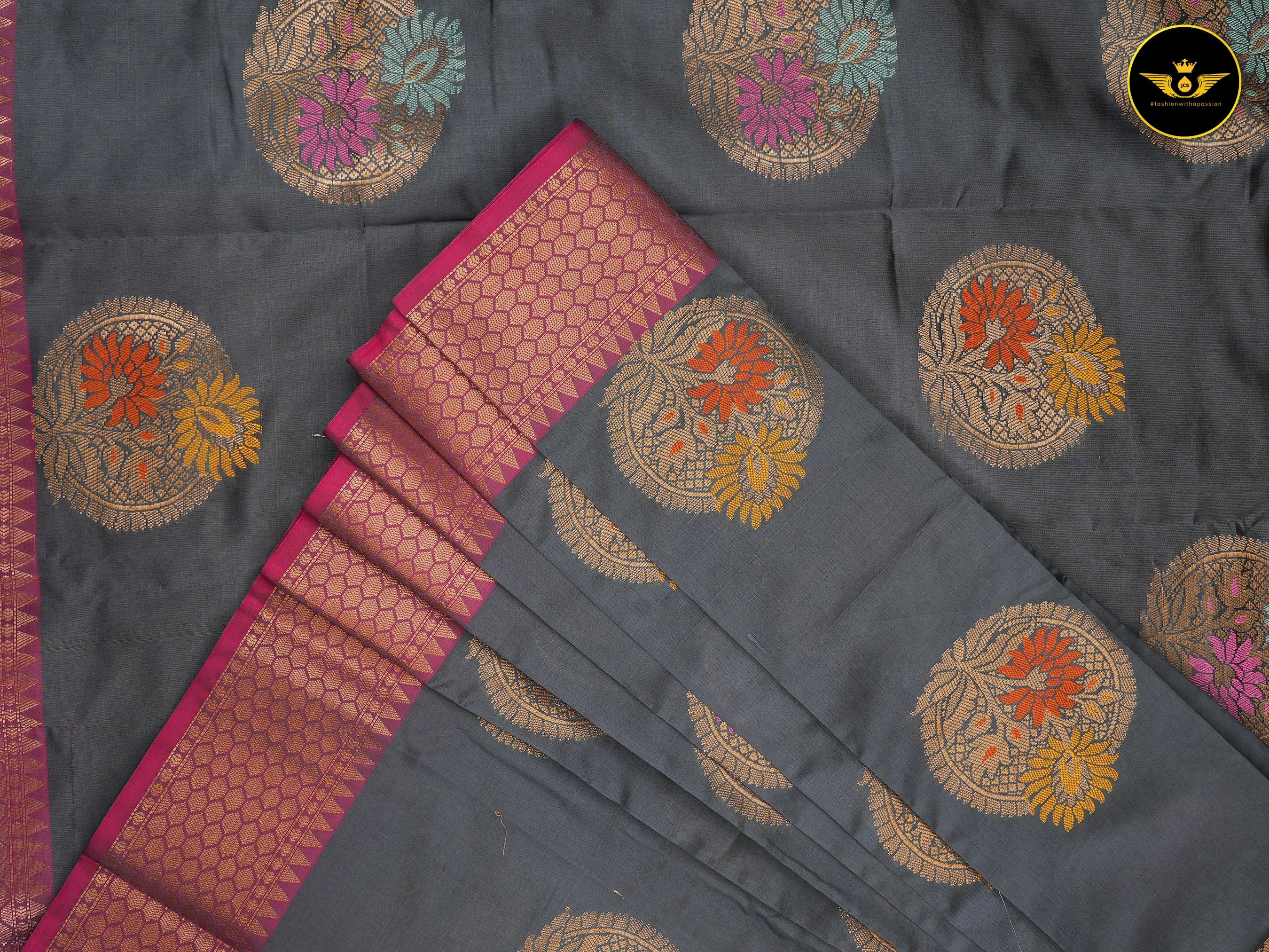 Soft Semi Silk Saree With Fully Stitched Jacquard Blouse