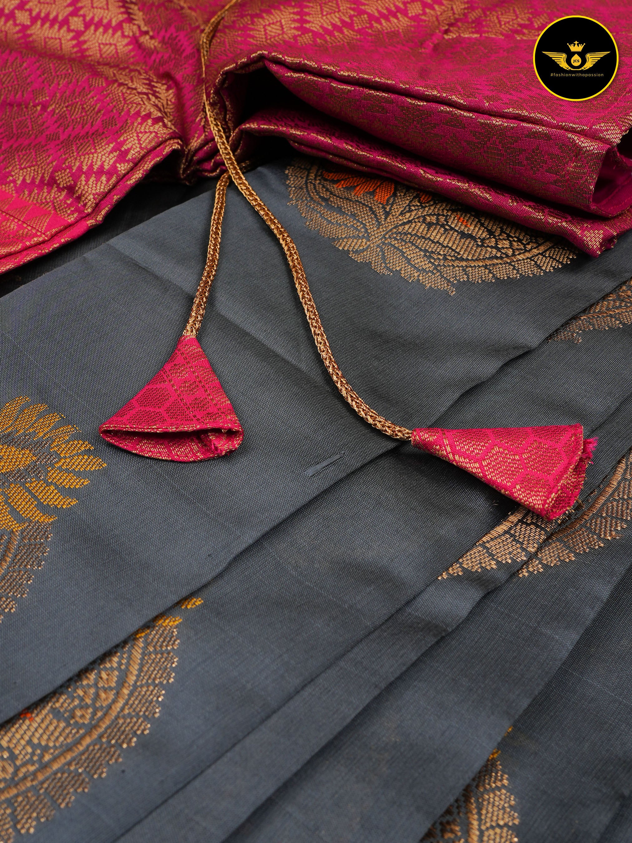 Soft Semi Silk Saree With Fully Stitched Jacquard Blouse