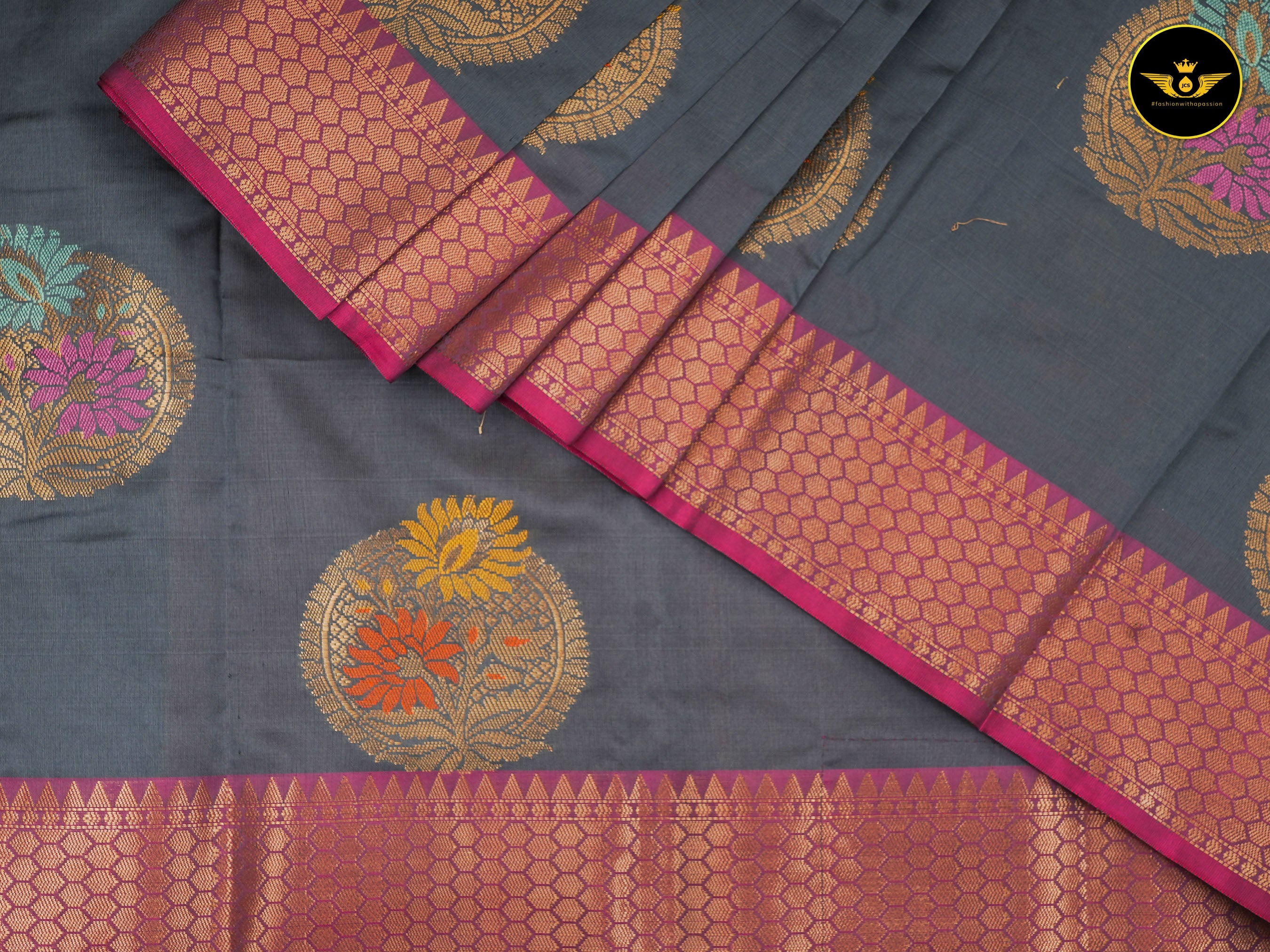 Soft Semi Silk Saree With Fully Stitched Jacquard Blouse