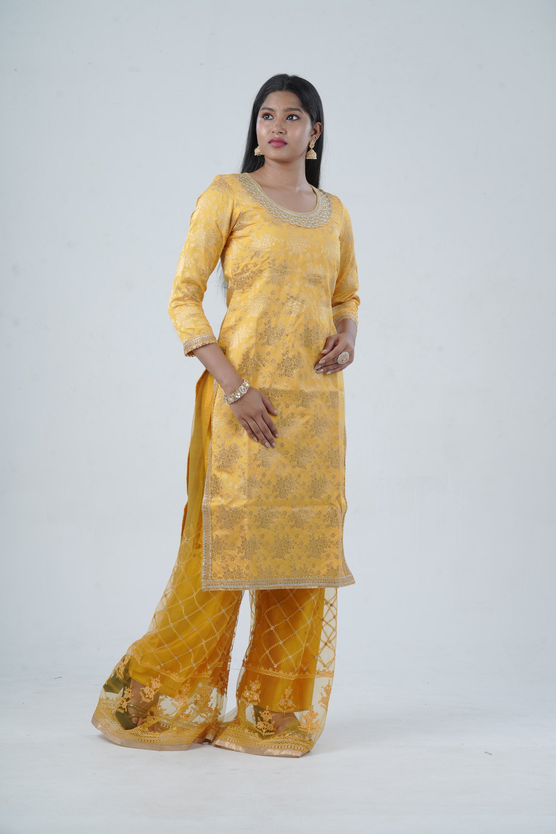 Elegant Embroidered Kurti Salwar Kameez with Matching Dupatta KURTI JCS Fashions