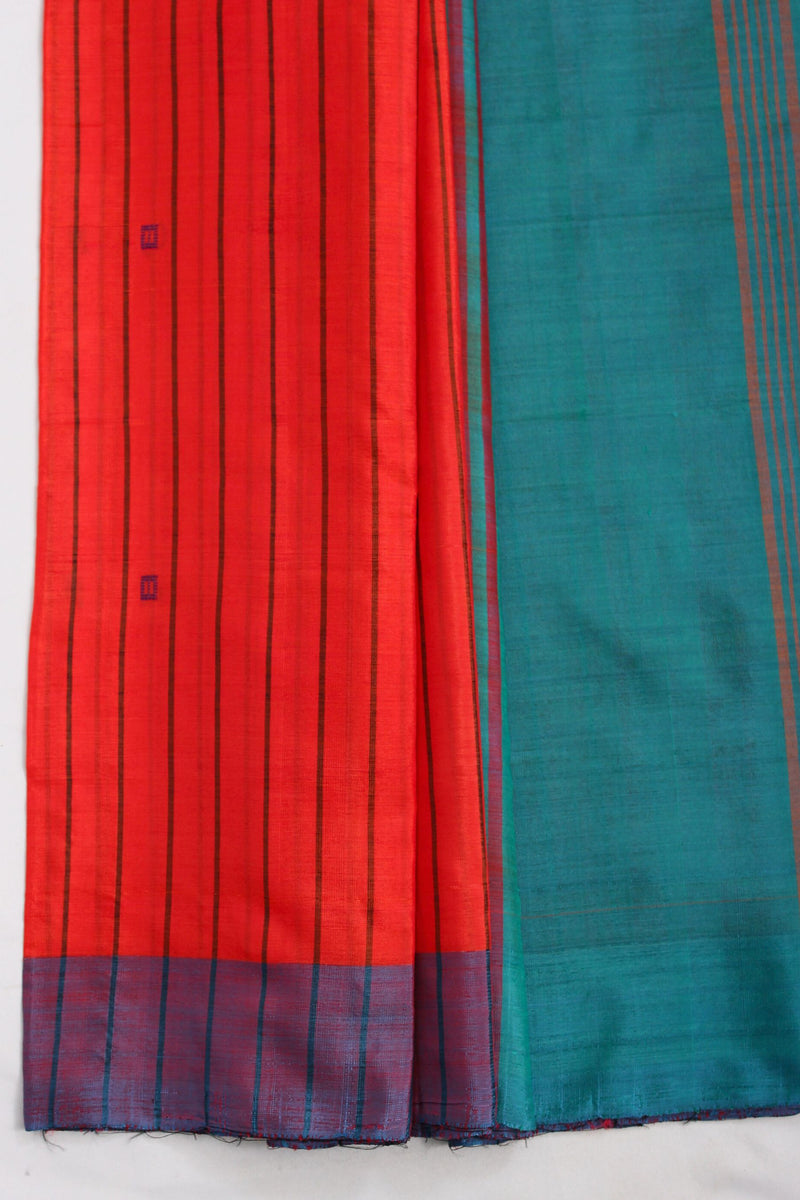 Handcrafted Banana Pith Saree with Zari Lines - Eco-Friendly Fashion