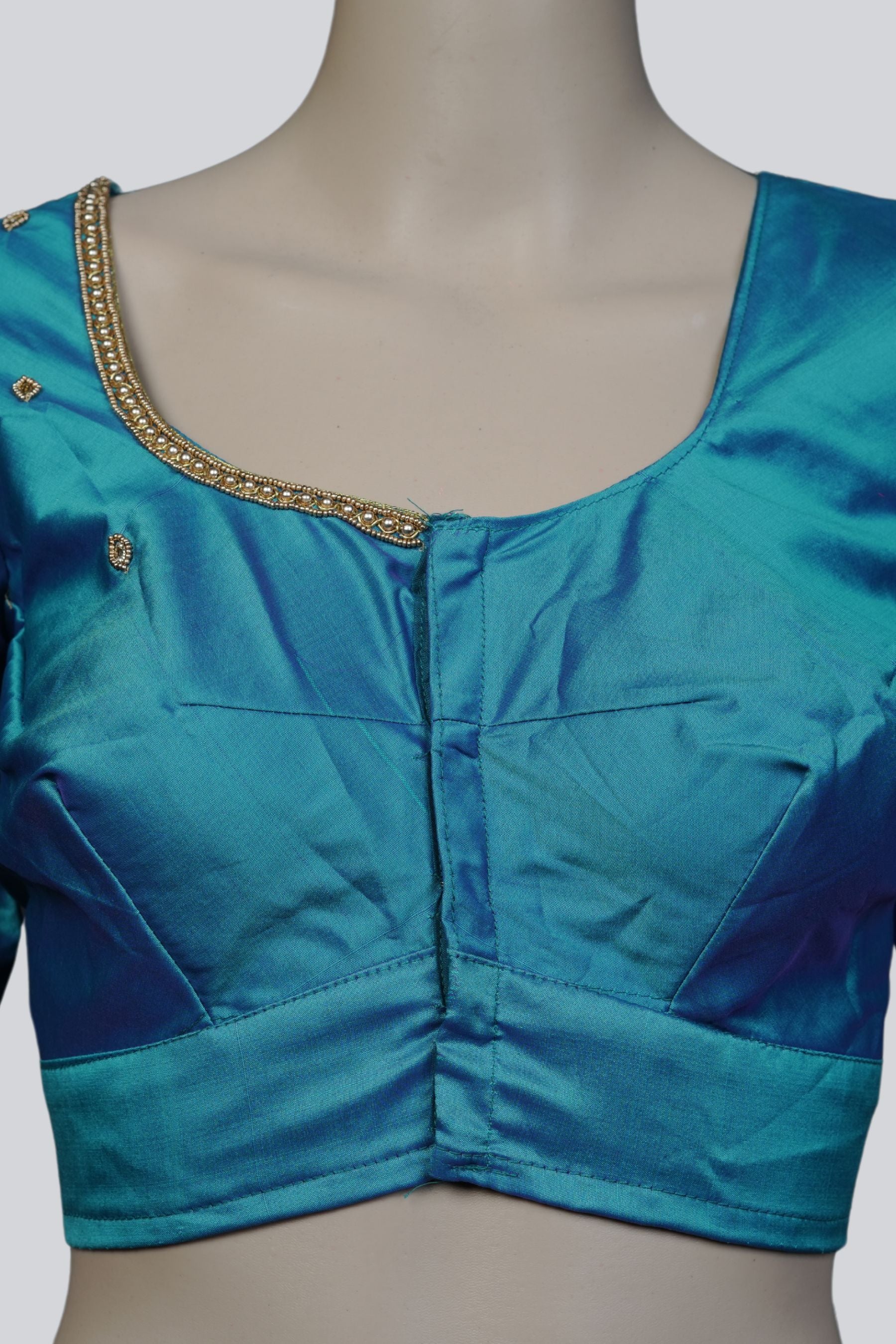 Aari Work Blouse in Stunning Blue - Exquisite Craftsmanship |JCSFashions Blouse JCS Fashions