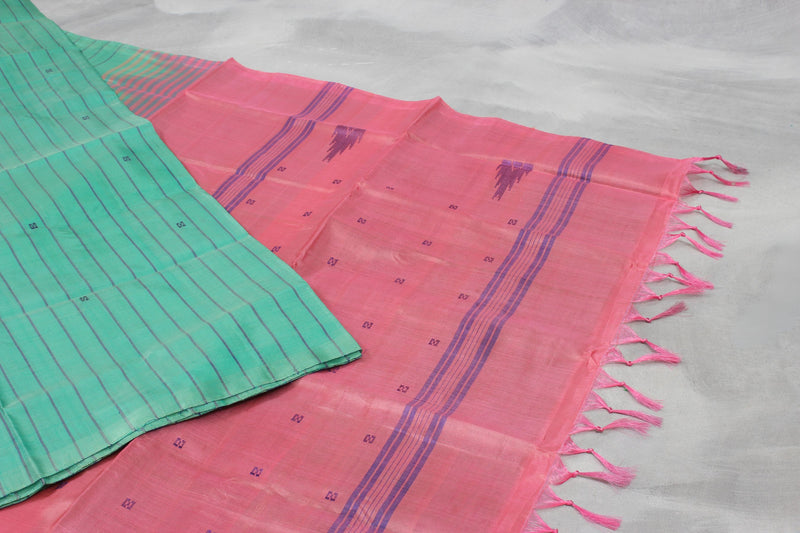 Handwoven Banana Pith Saree - Graceful Sustainable Fashion by JCSFashions