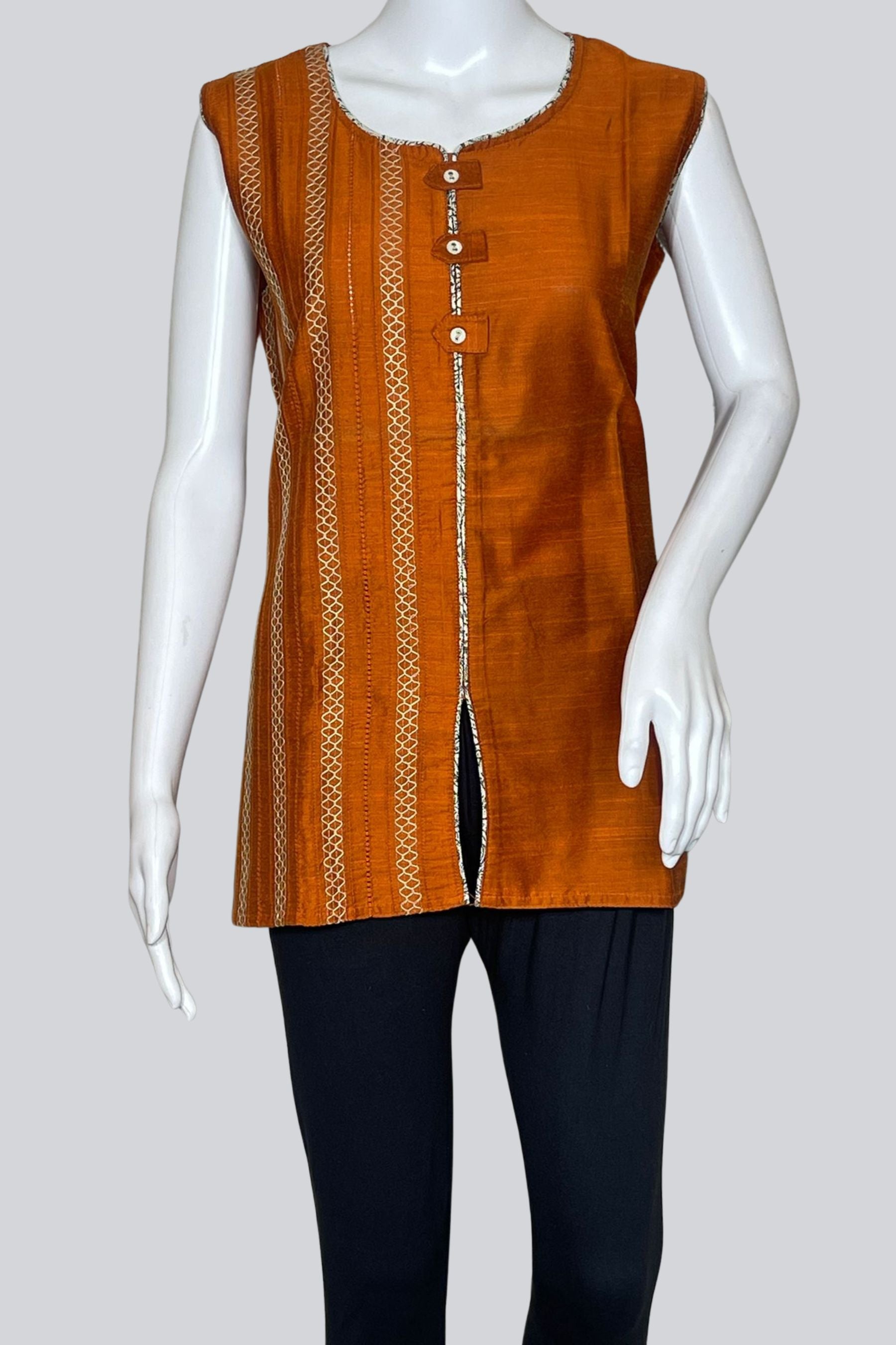 Chic Comfort: Cotton Kurti - 27" Length, Short Sleeves Inside KURTI JCS Fashions