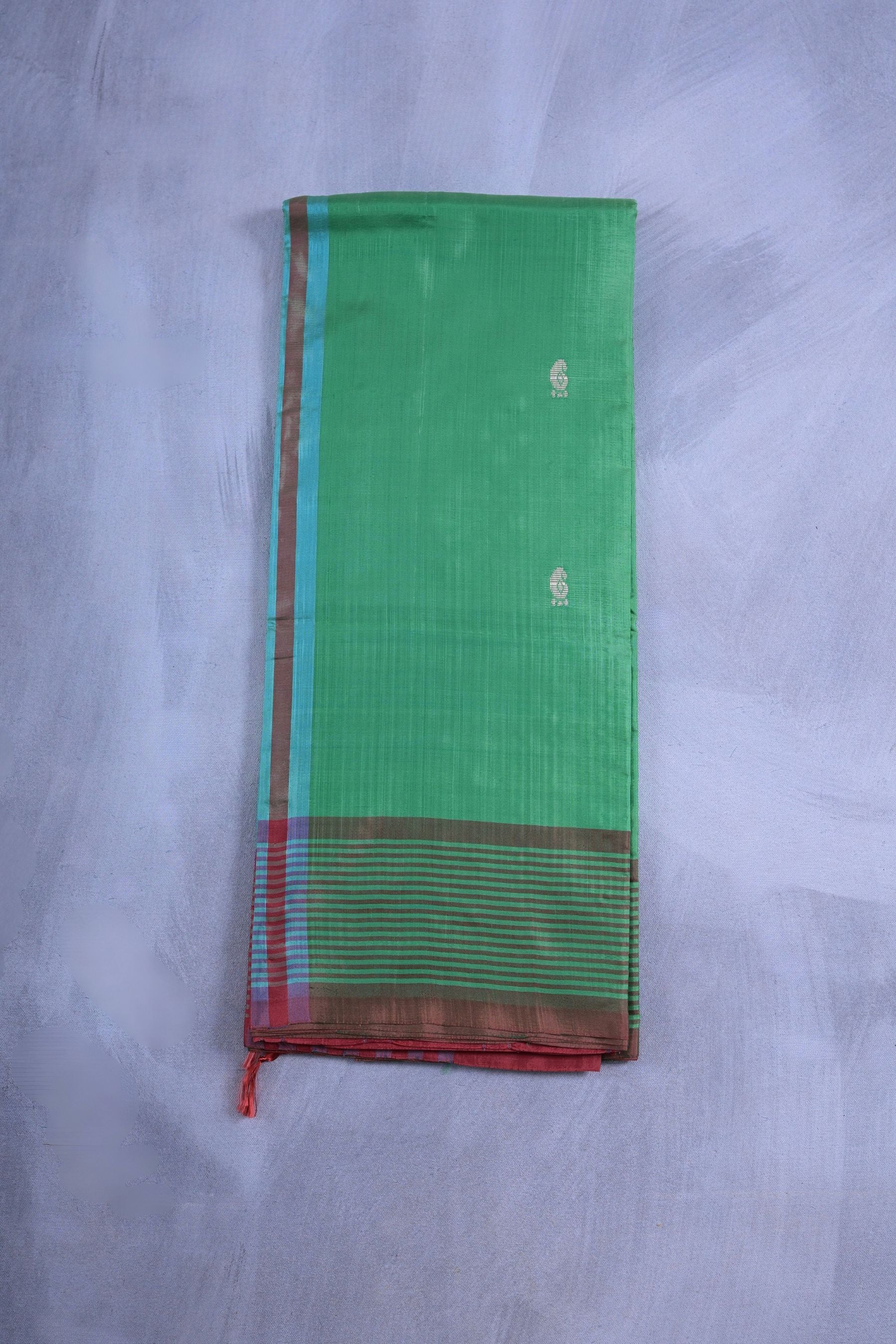 Eco-Chic Handcrafted Banana Pith Saree – Breathable & Sustainable Saree JCS Fashions Green 5.5 meters