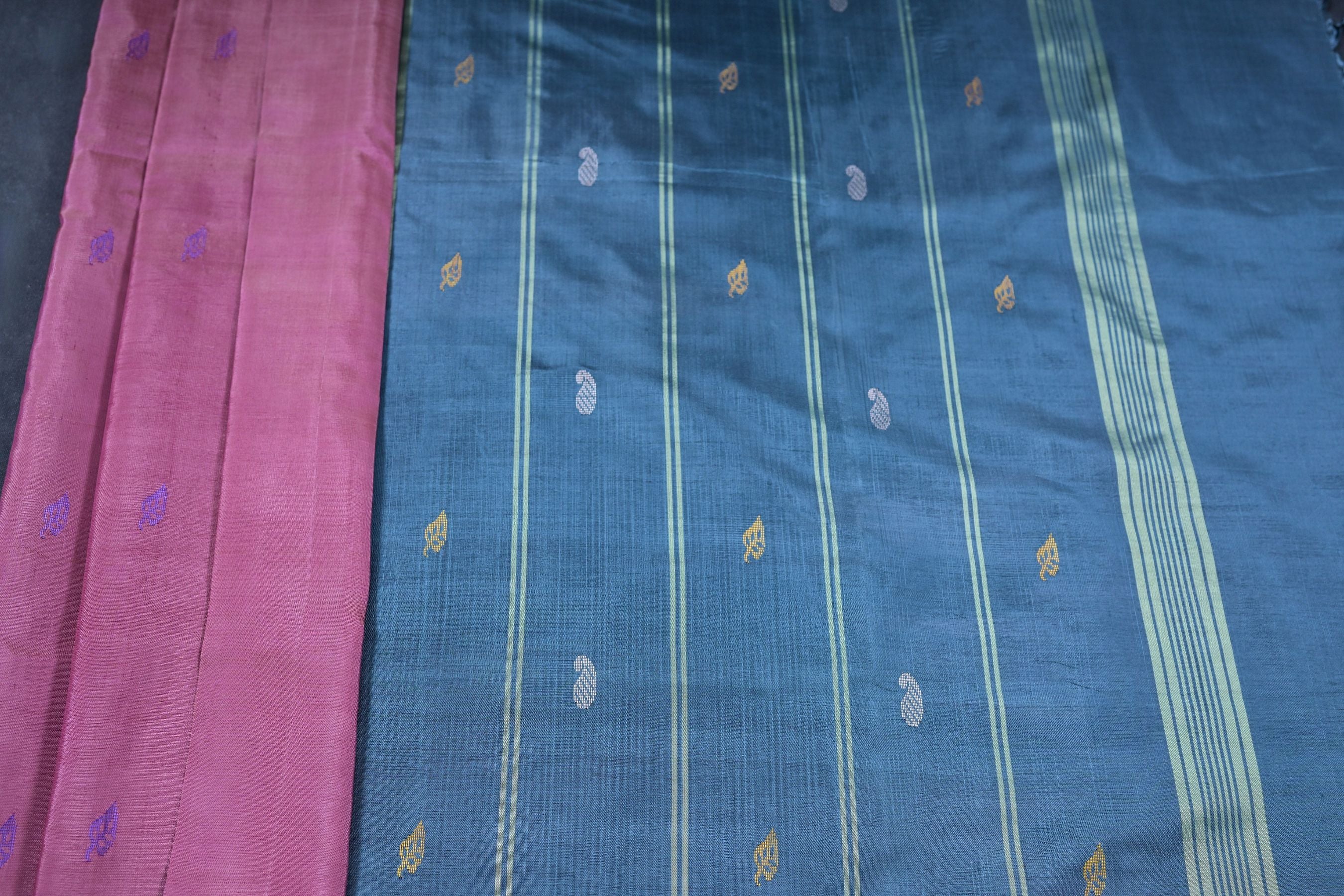 Handcrafted Banana Pith Saree with Copper Zari Border by JCSFashions Saree JCS Fashions