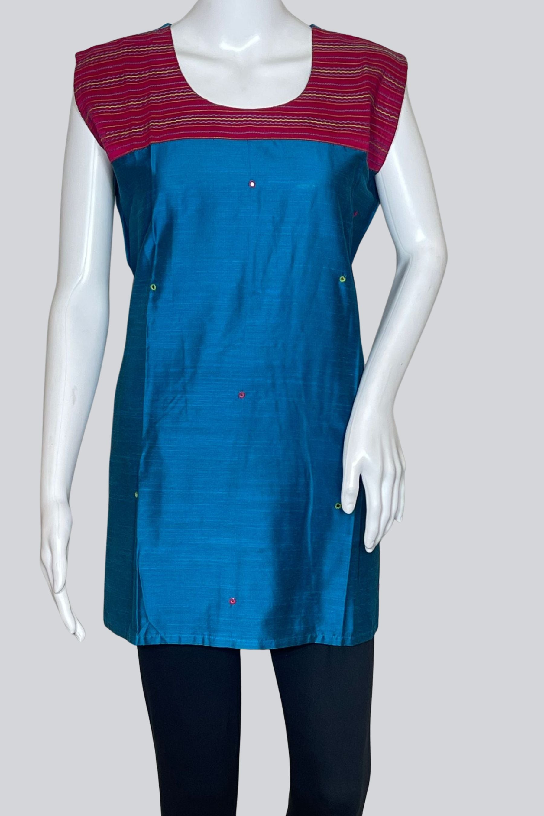 Women's Beautiful Hand Crafted Soft Silk Cotton Short Kurti KURTI JCS Fashions