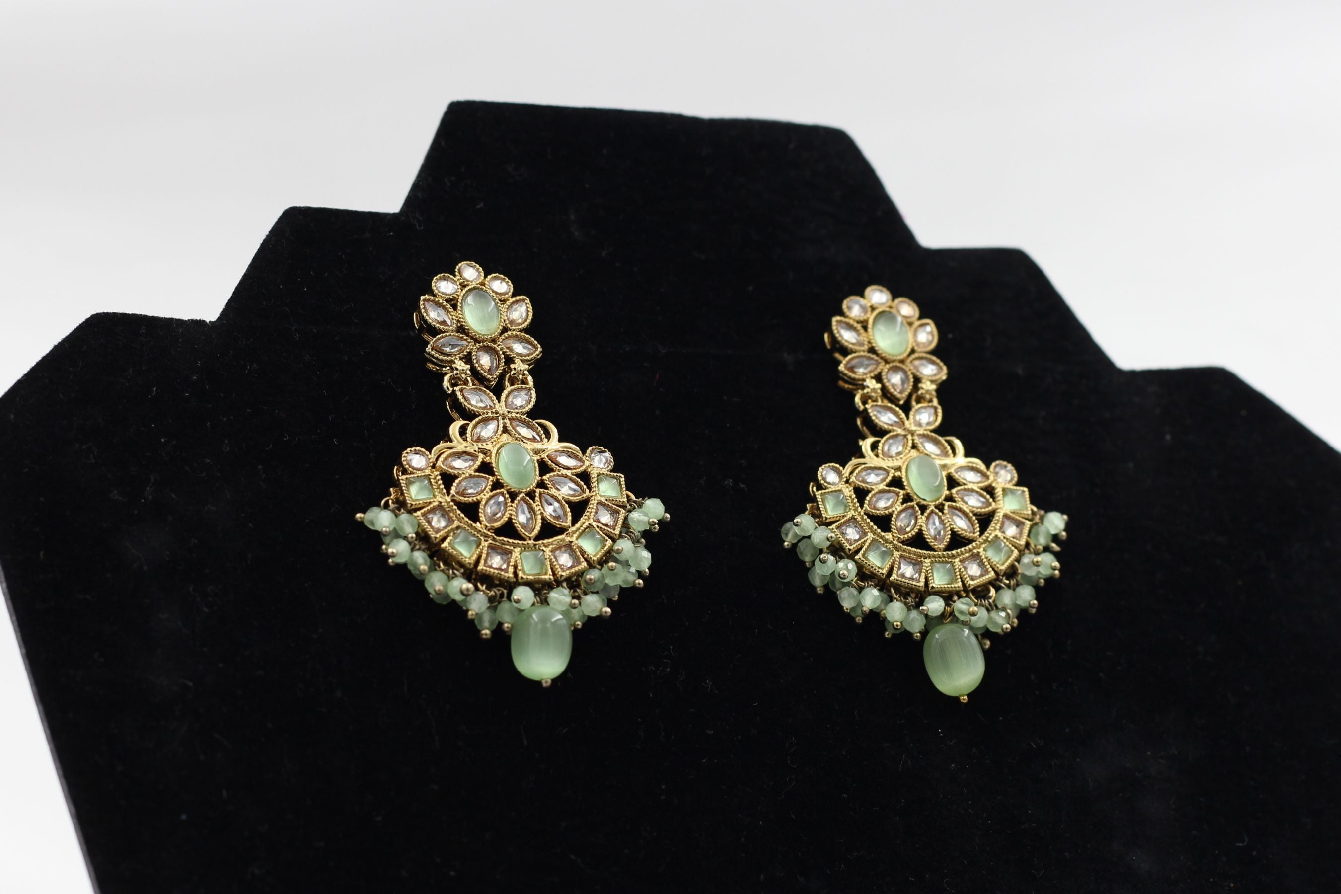 Stone Kundan Earrings - Premium Quality Sparkle for Special Occasions Jewelry JCS Fashions