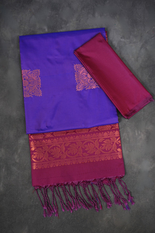 Kanchipuram Blended Silk Saree - Borderless & Vibrant for Special Events