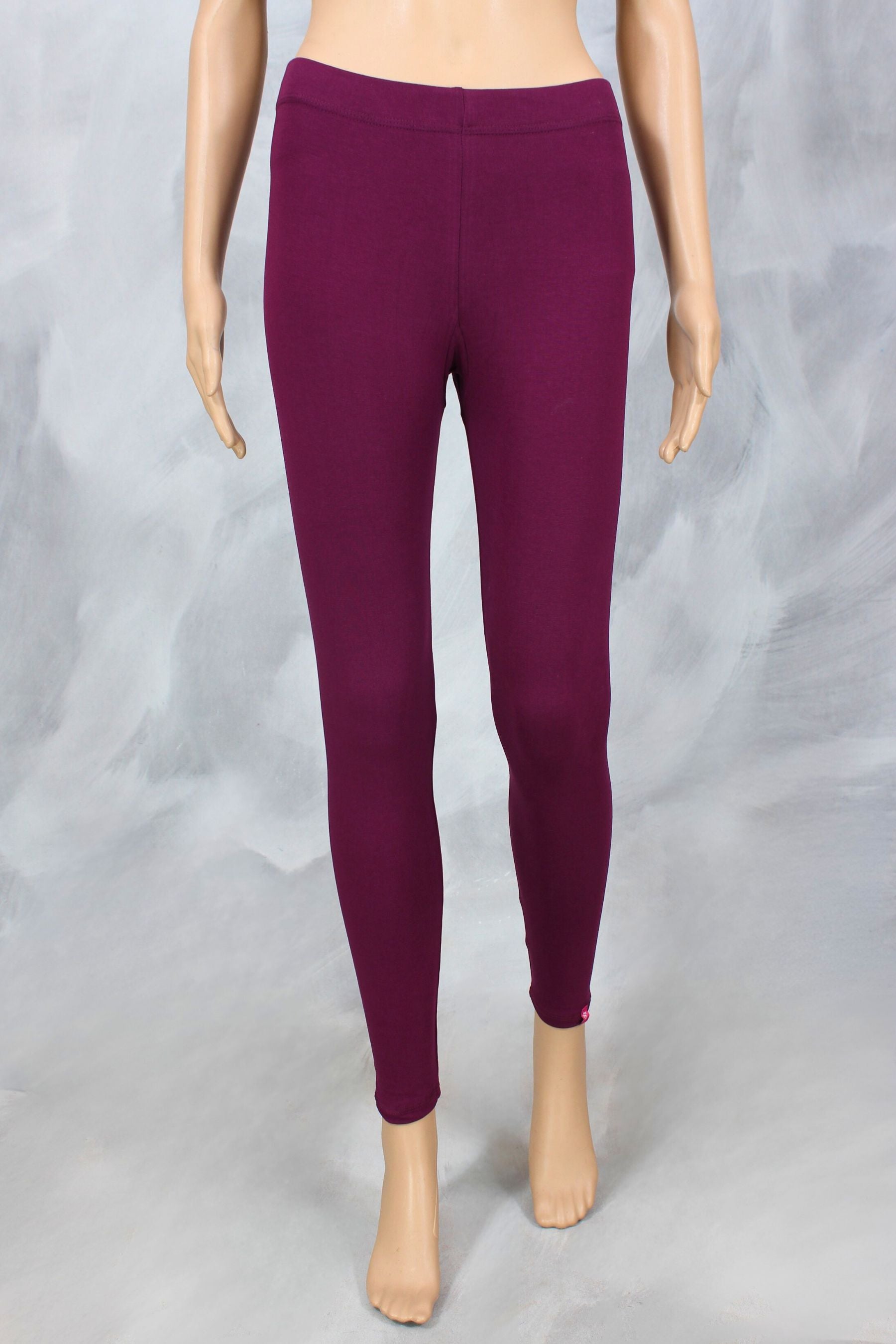 JCS Elite Ankle-Length Leggings with 4-Way Stretch Lycra & Chic Finish Legging JCS Fashions Wine L