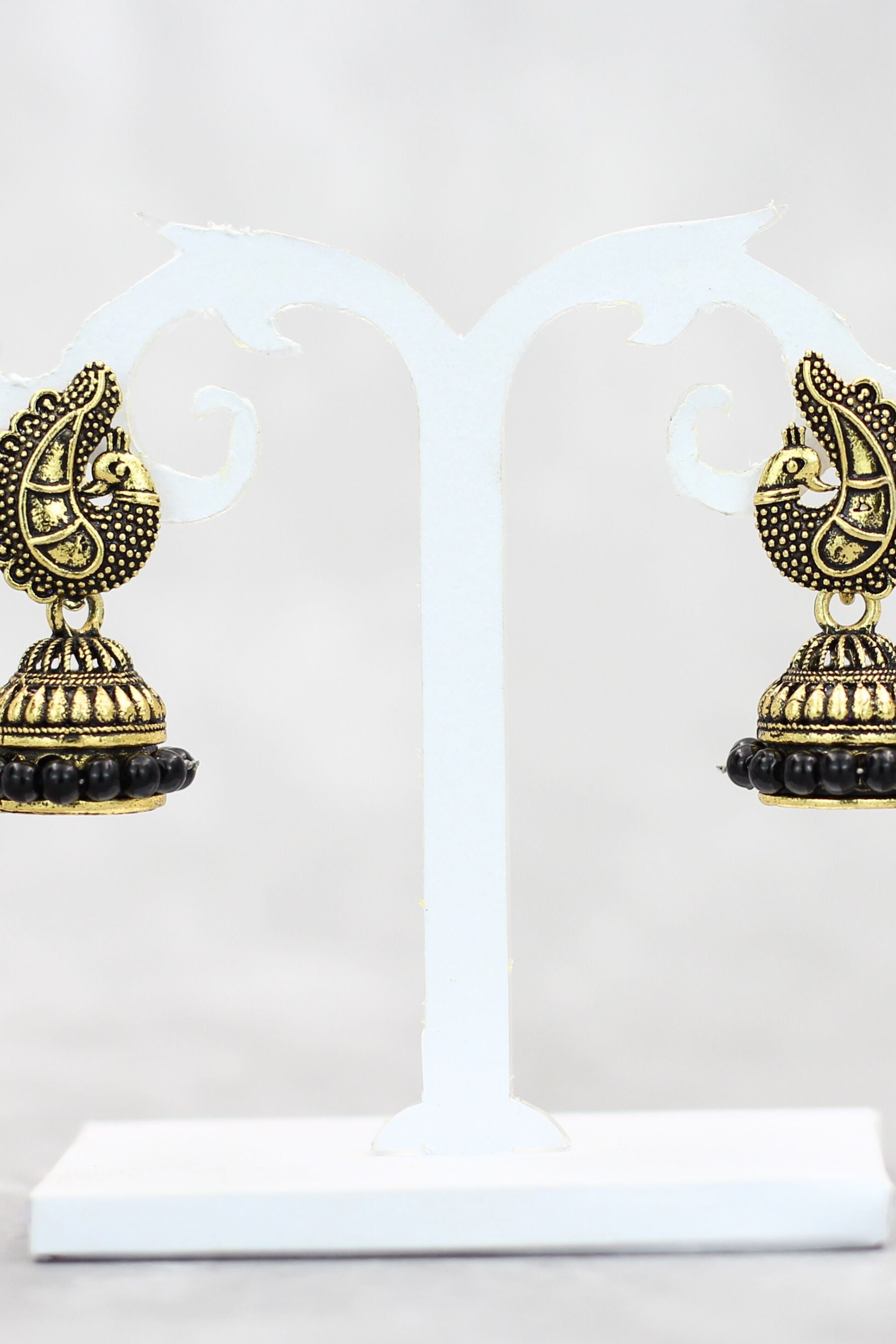 Exotic Gold-Plated Ethnic-Western Jhumkis with Accents by JCSFashions