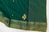 Heavy Moonga Silk Saree with Banarasi Weaving & Zardosi Work Blouse