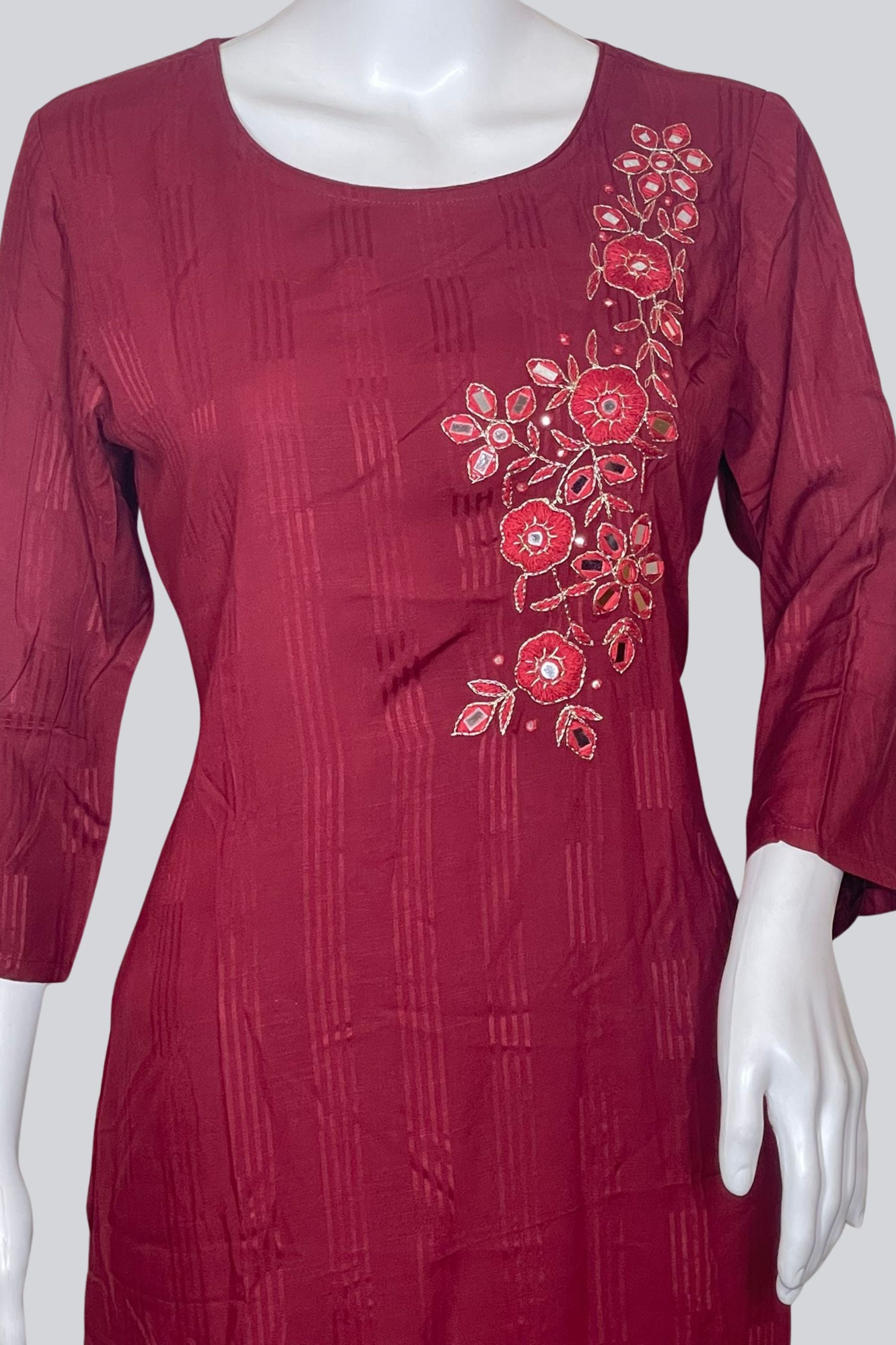 Designer Kurti with Embroidery & Mirror Work | JCS Fashions KURTI JCS Fashions