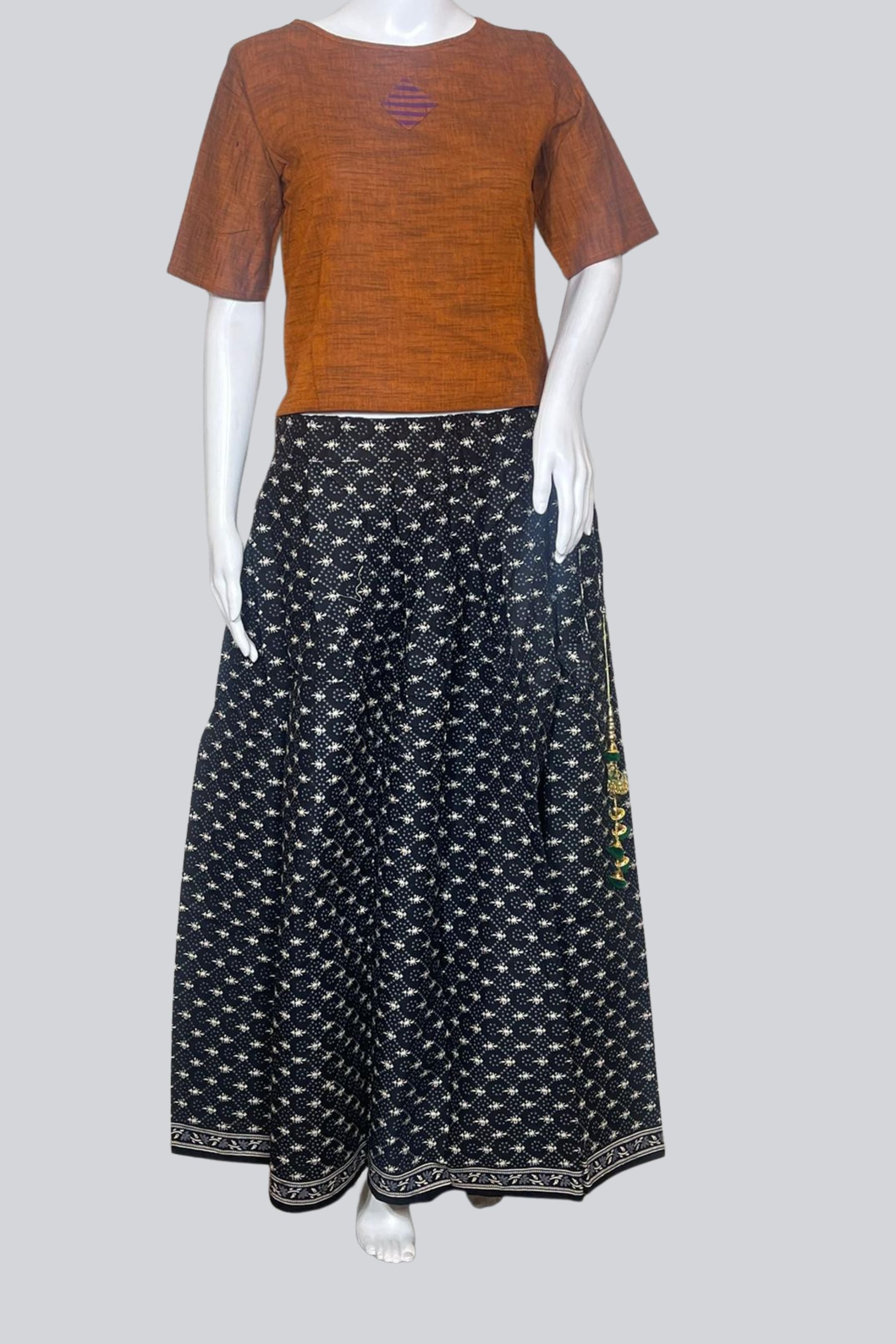 Cotton Kurti: Short & Stylish, Perfect for Skirts and Jeans |JCSFashions KURTI JCS Fashions Brown Medium (38)