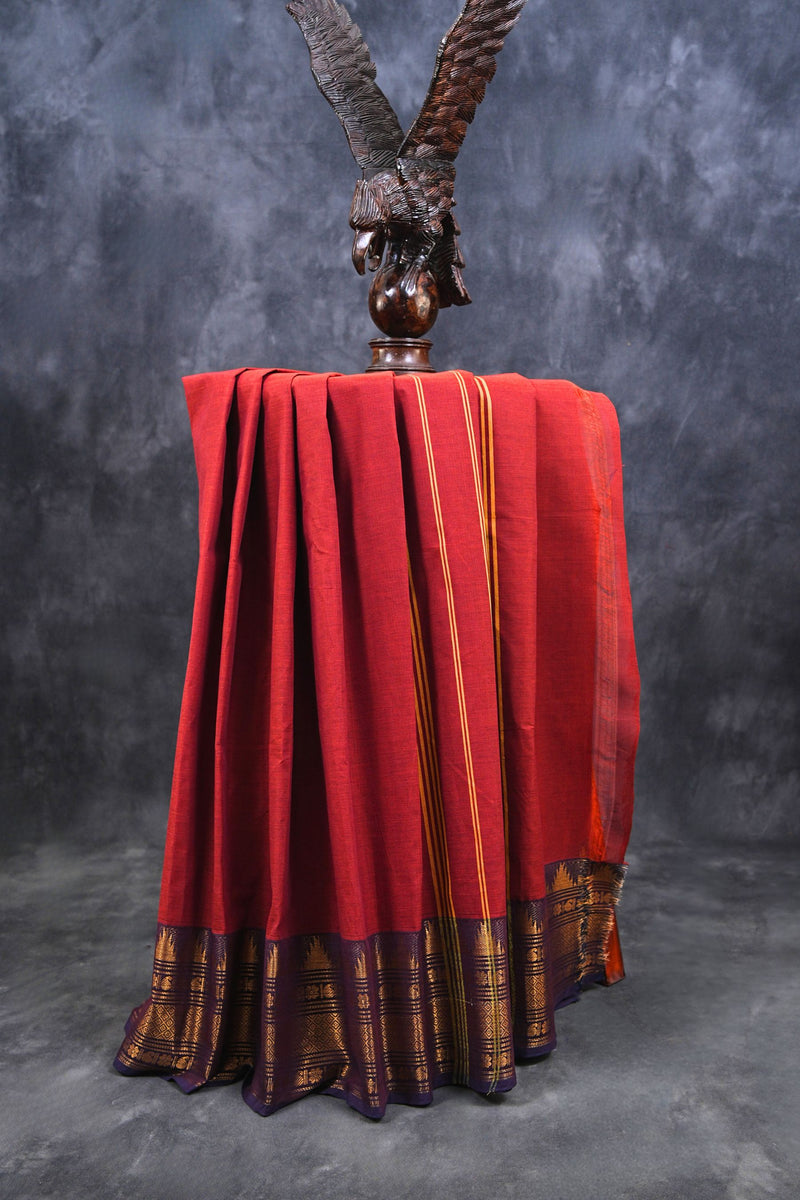 Graceful Chettinad Cotton Saree - Traditional Elegance by JCSFashions