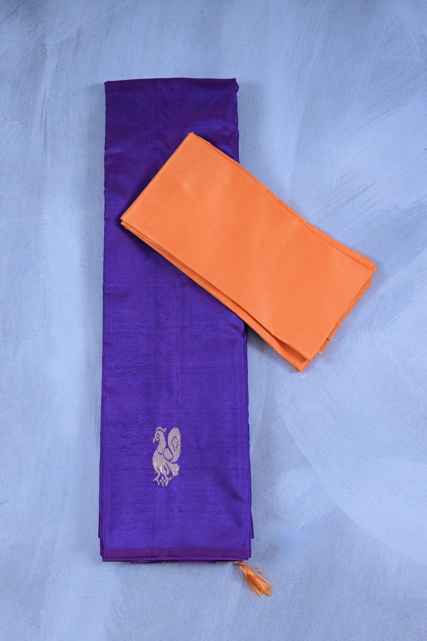 Eco-Friendly 100% Banana Fiber Saree with Matching Blouse Saree JCS Fashions Purple 5.5 meters