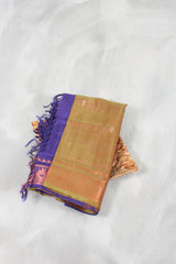 Ethnic Elegance: Eco-friendly Vaazhai Naar Saree with Zari Border