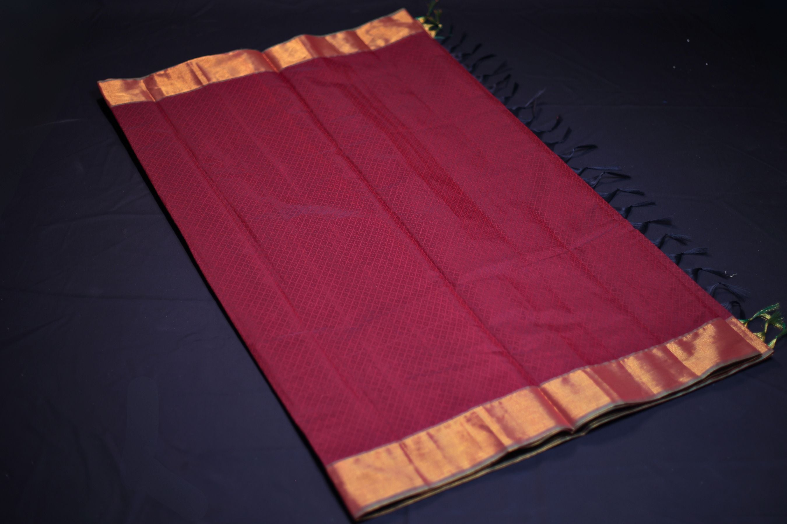 Elegant Soft Cotton Saree with Pochampally Ikkat Pallu and Zari Border Saree JCS Fashions