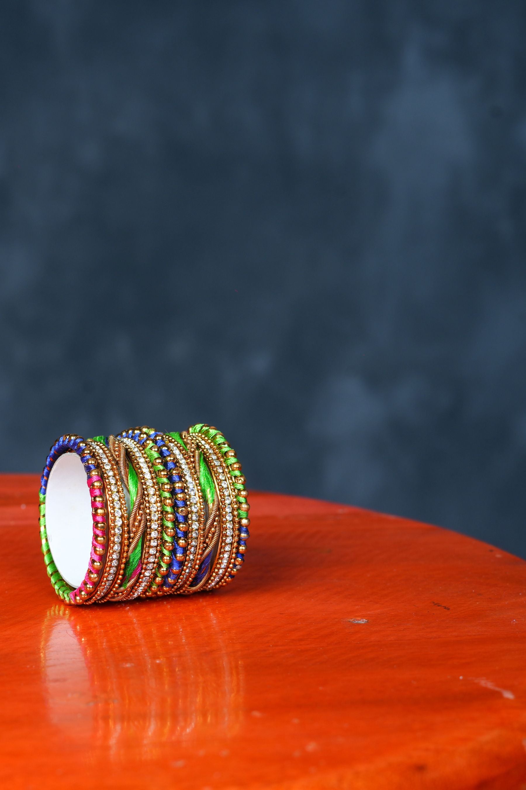 Kids' Silk Thread Bangles with Stone & Bead Embellishments - JCSFashions Jewelry JCS Fashions