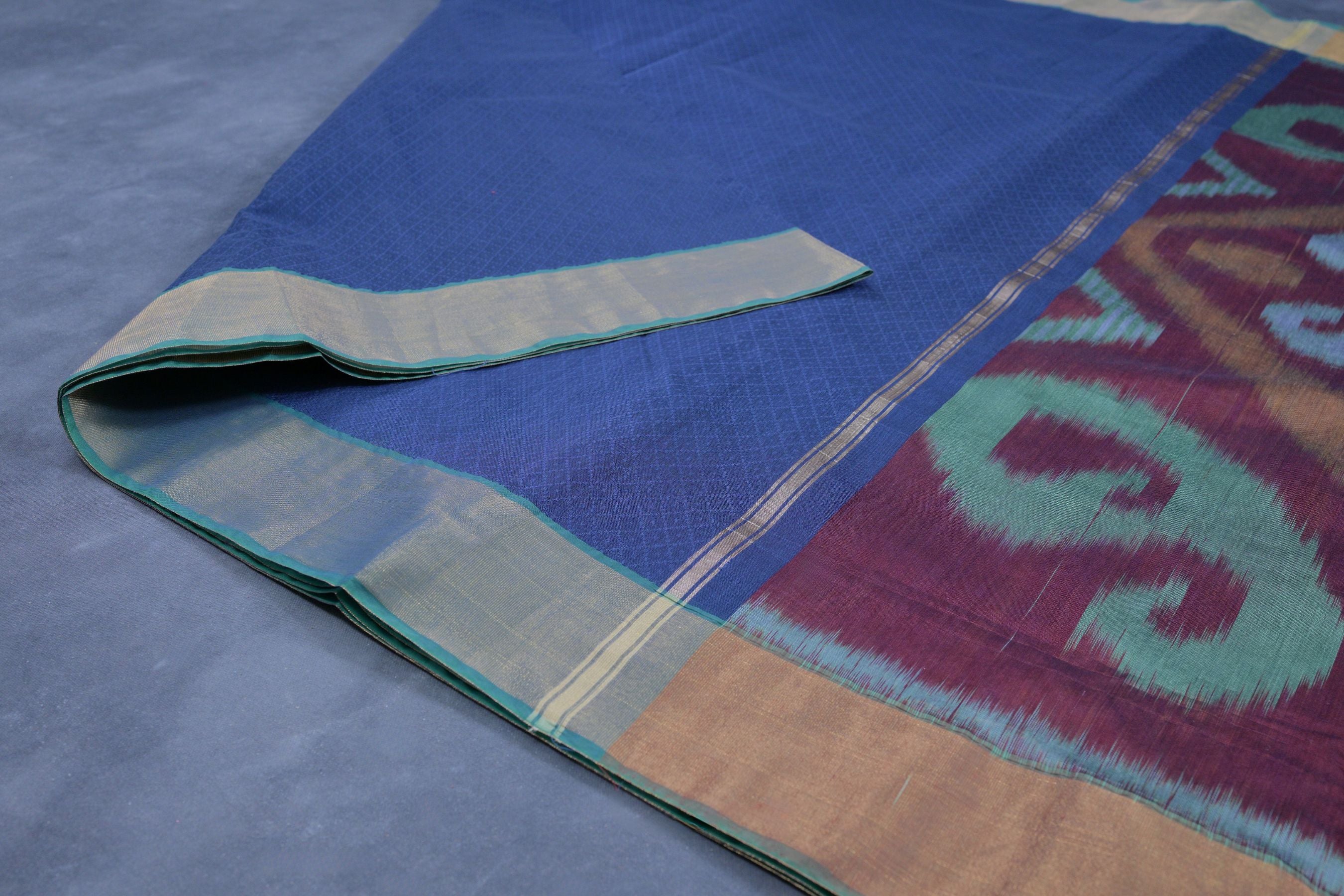 Elegant Soft Cotton Saree with Zari Border & Pochampally Pallu Saree JCS Fashions