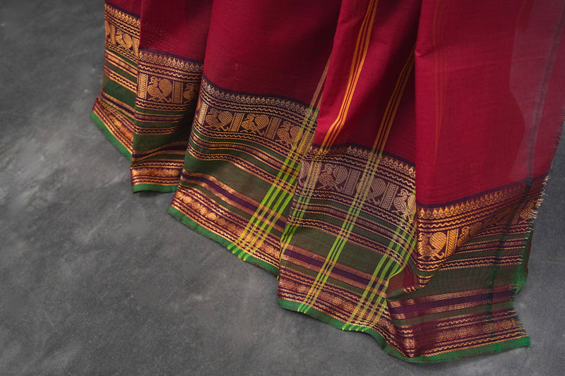 Elegant Chettinad Cotton Saree - Premium Quality and Exquisite Design