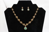 Regal Gold-Polished Jewelry Stone Necklace Set - JCS Fashions