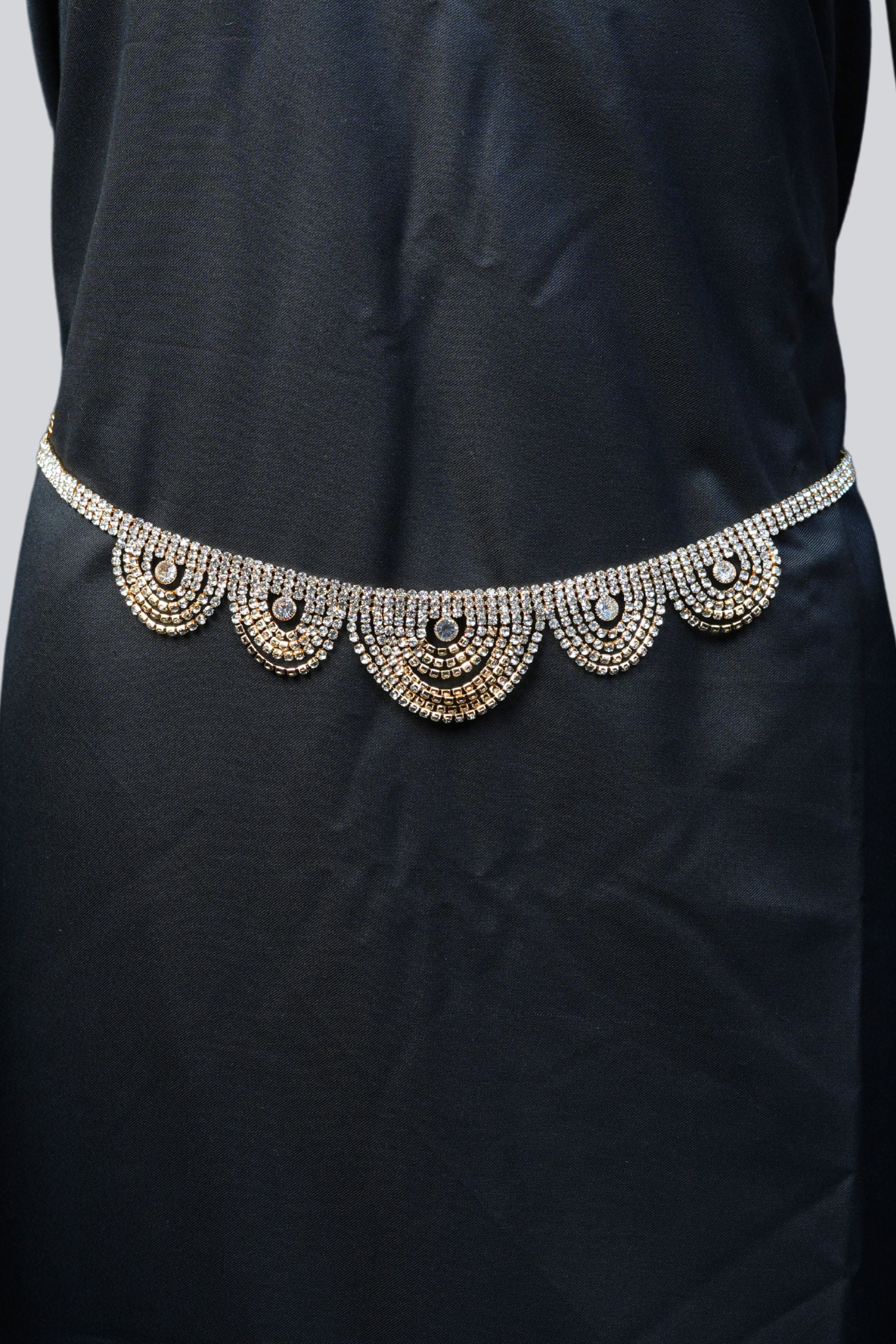 JCS Fashion's High Shine Multi-Layer Glamorous Stone Hip Chain