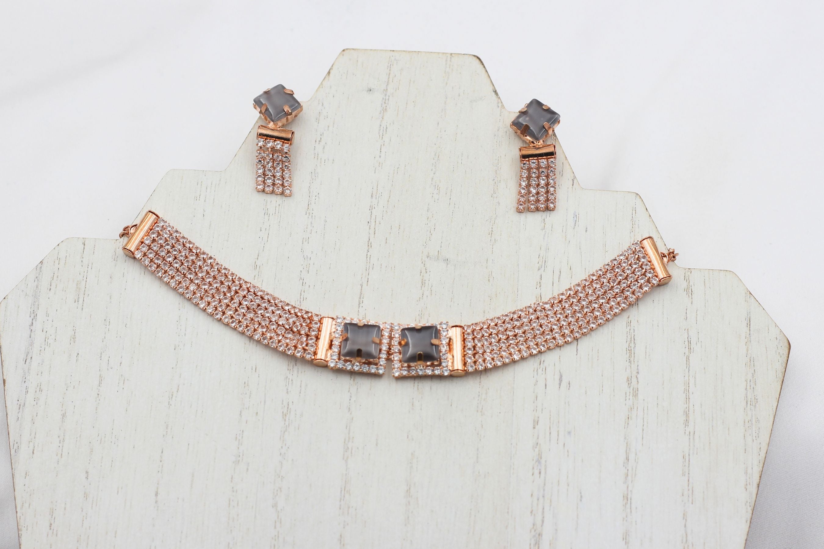 Adjustable Elegance: High-Quality Alloy & Stone Choker Set by JCSFashions Jewelry JCS Fashions