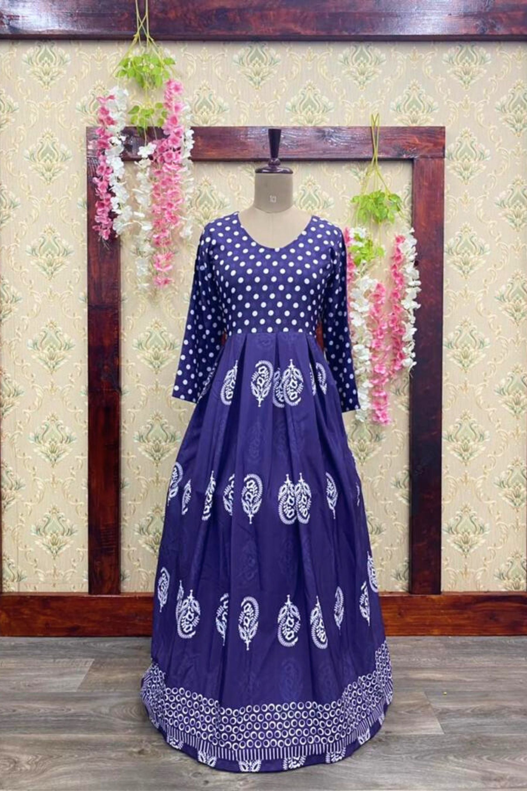 Elegant Anarkali Kurti Soft Santoon Long Gown - Sophistication & Comfort KURTI JCS Fashions