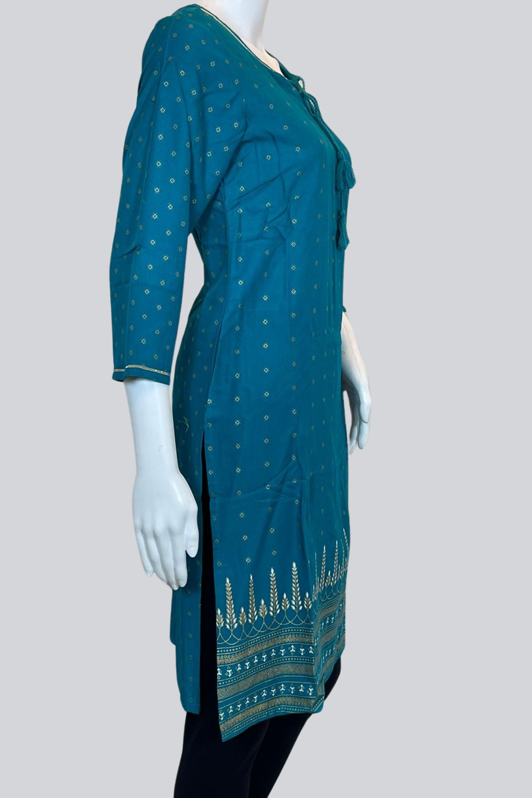 Branded Cotton Kurti with Foil Print Design by JCS Fashions KURTI JCS Fashions