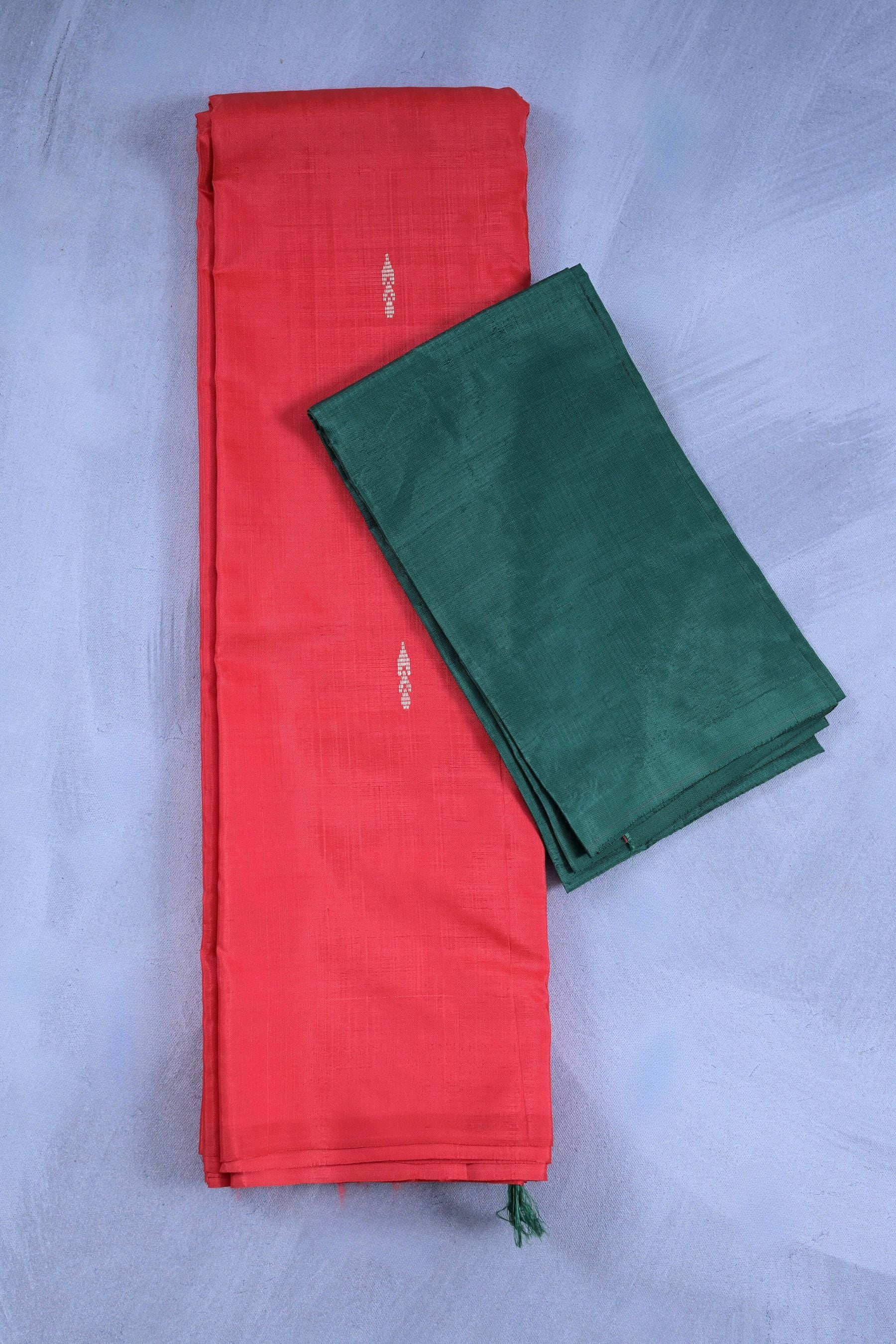 Eco-Friendly Vaazhai Naar Saree & Blouse | Pure Banana Pith Fiber Saree JCS Fashions Red 5.5 meters