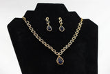 Exquisite Gold Polished Jewelry Set with Vibrant Stones - JCS Fashions