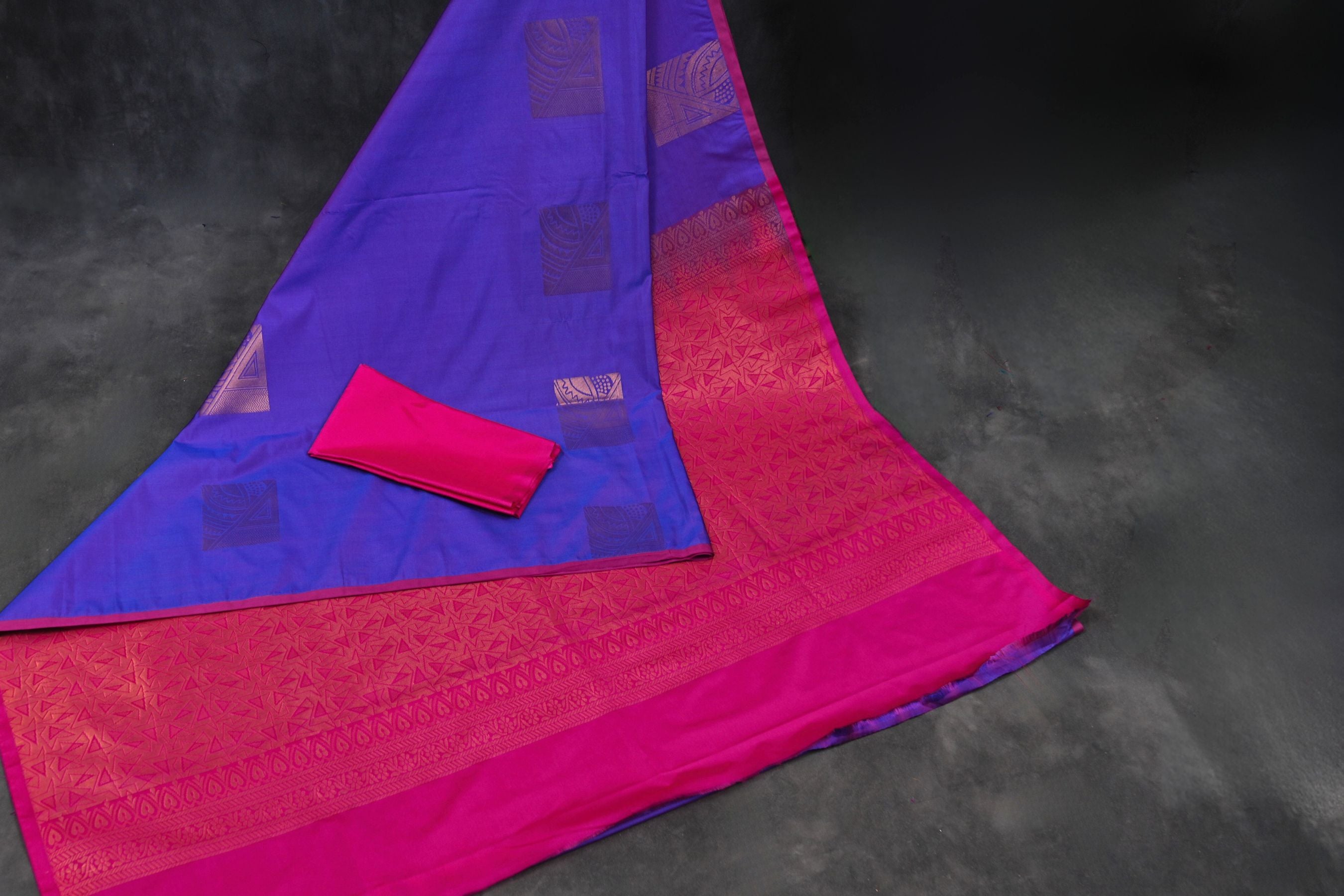 Premium Borderless Kanchipuram Blended Silk Saree - Timeless Elegance Saree JCS Fashions