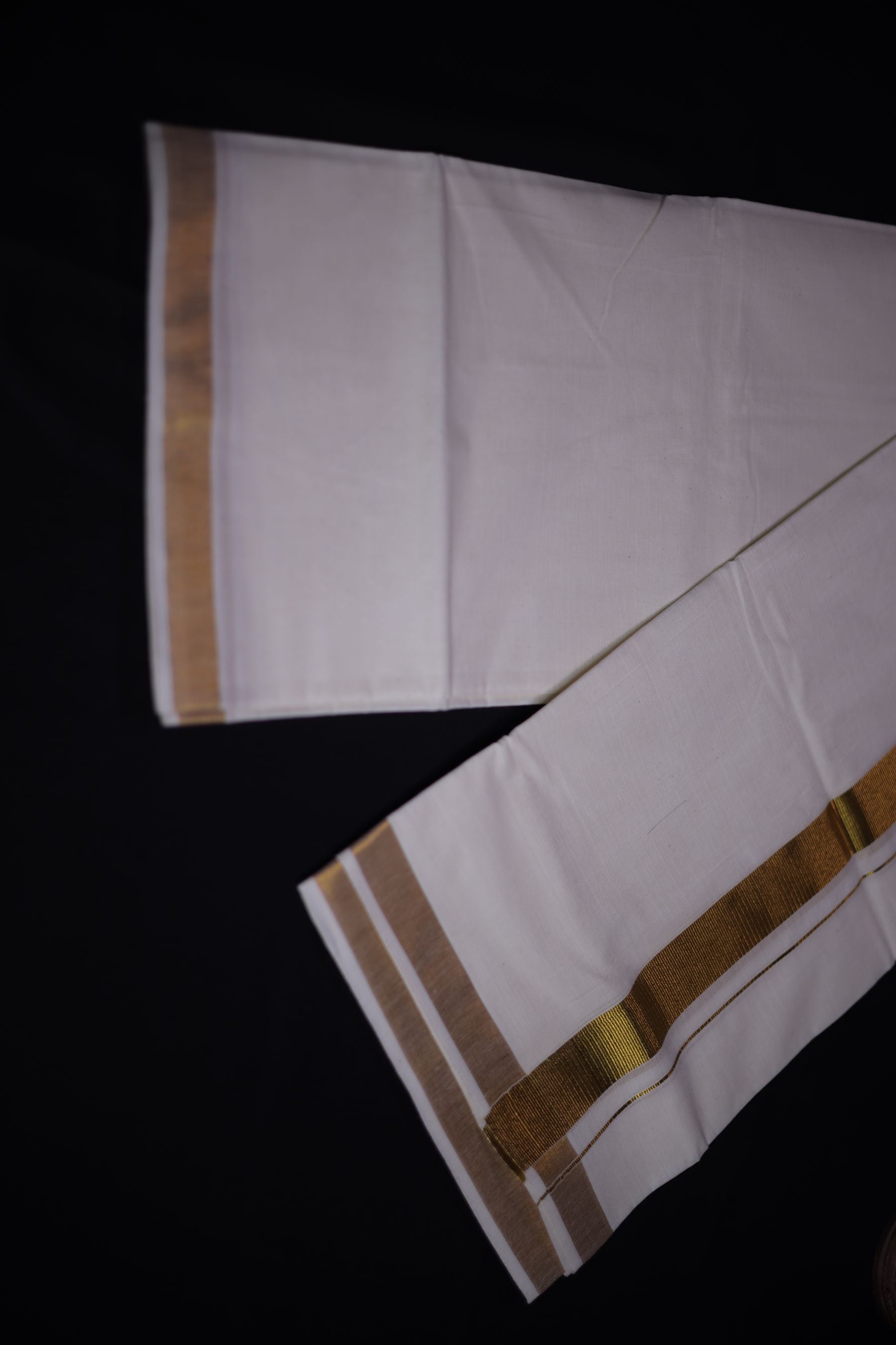 Men's Luxury Kerala Cotton Angavastram with Sparkling Copper Zari Lines Shawl JCS Fashions