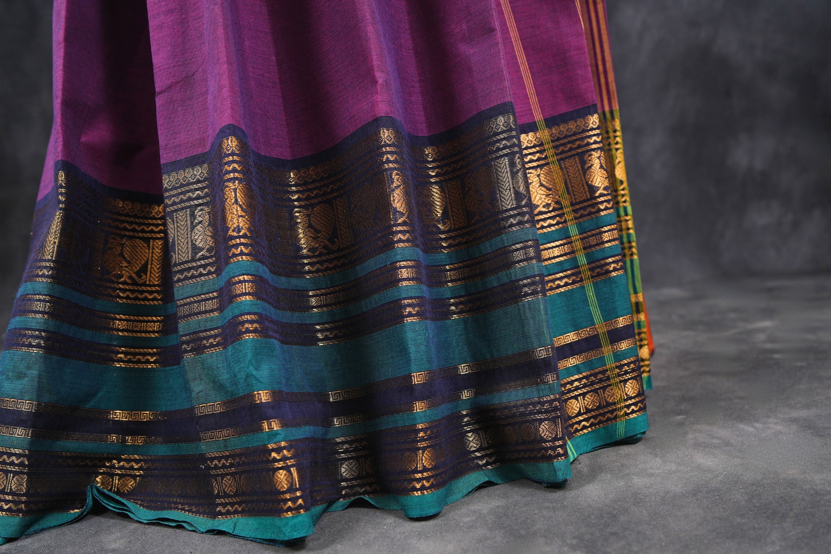 Classic 80-Count Chettinad Cotton Saree with Stylish Border Saree JCS Fashions