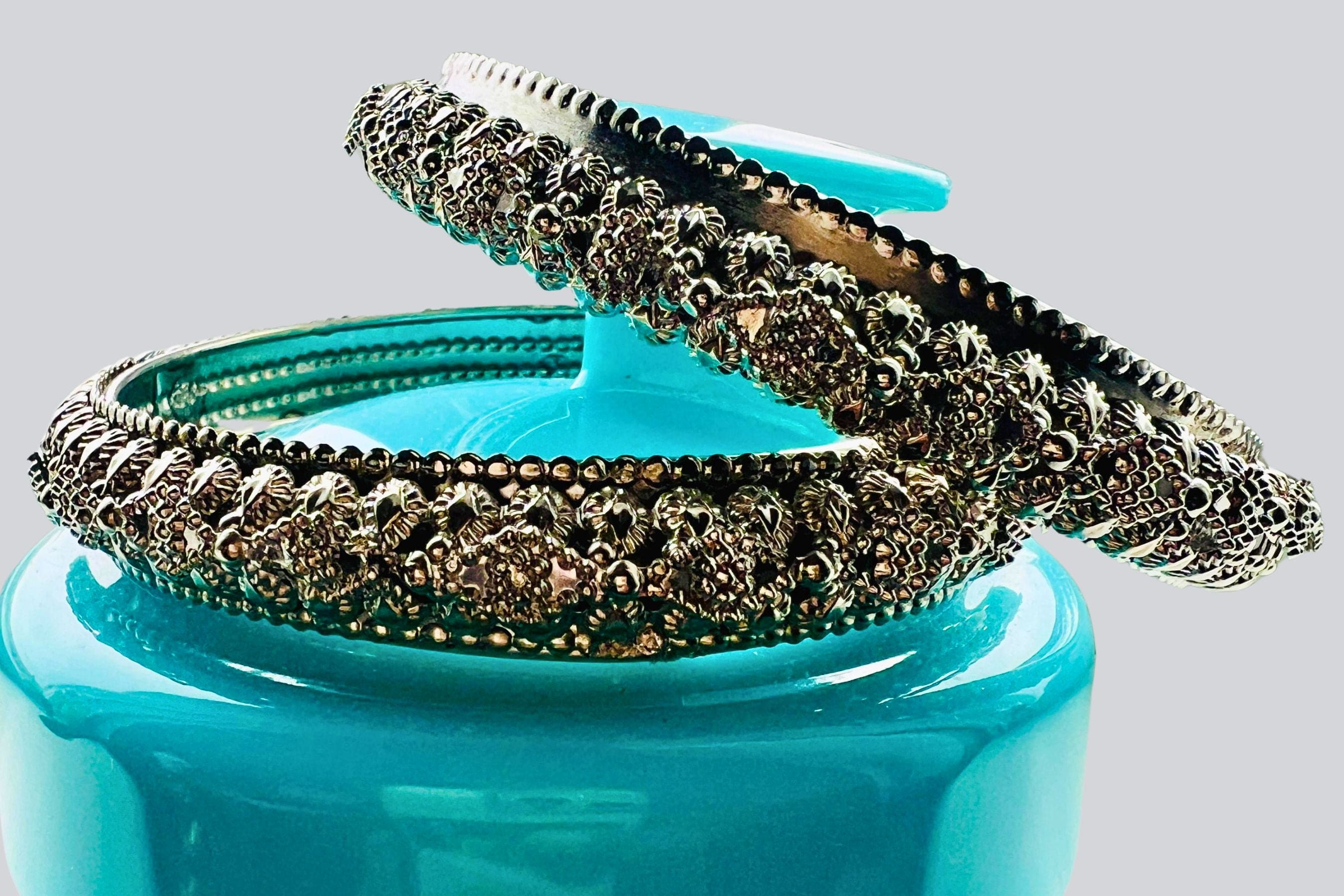 JCS Fashions Elegant Silver Polish Bangles - Exquisite and Versatile